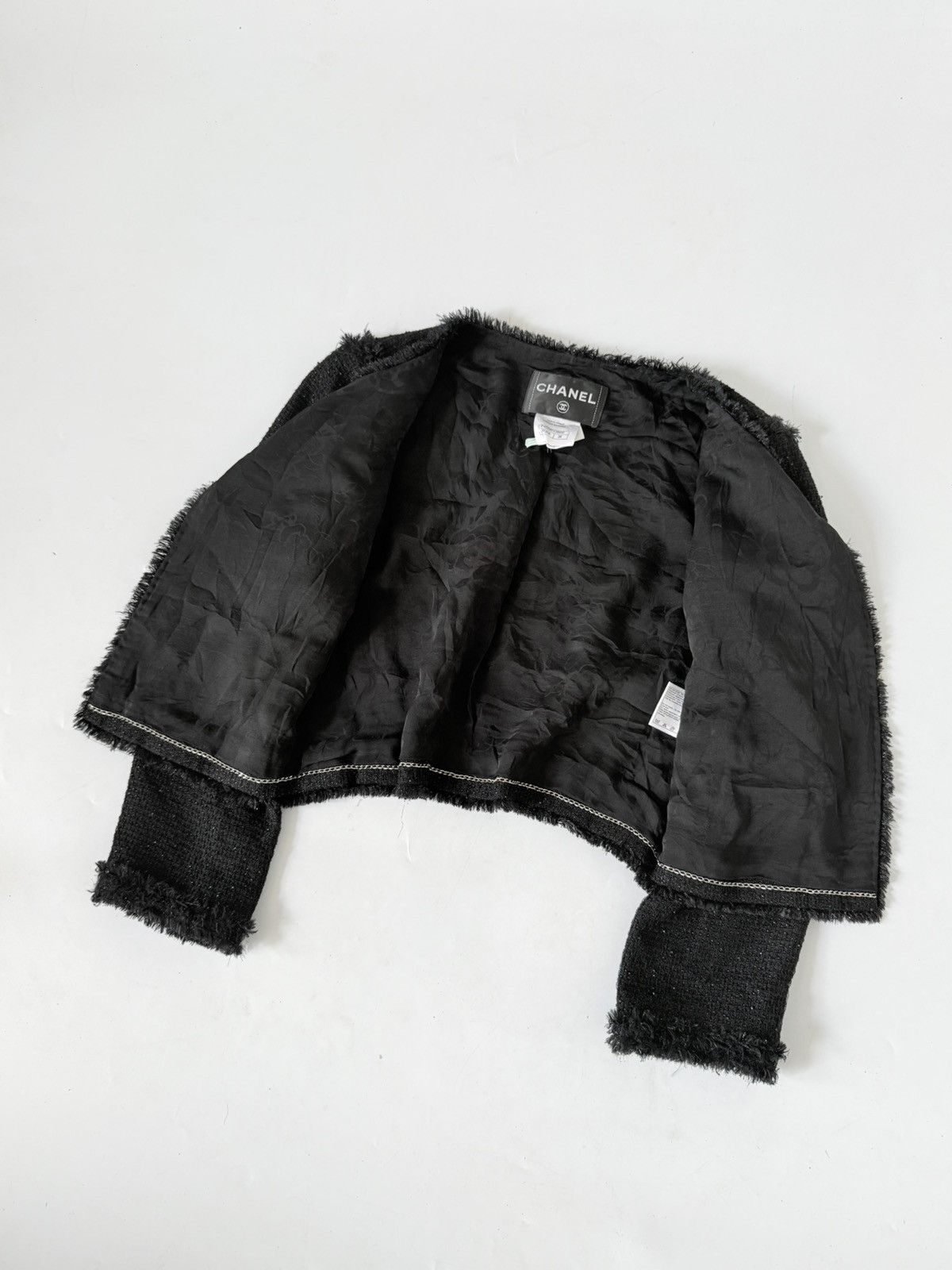 Chanel Chanel 2011 Cruise Collection Black Tweed Cropped Jacket Size S / US 4 / IT 40 - 3 Thumbnail