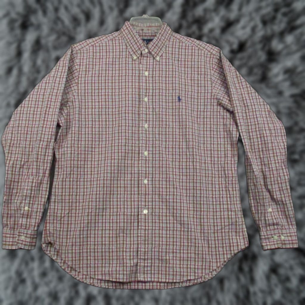 Polo Ralph Lauren Polo Ralph Lauren Shirt Large 16.5 Mens Button Down Plaid Classic Fit Cotton Shirt Size US XL / EU 56 / 4 - 1 Thumbnail