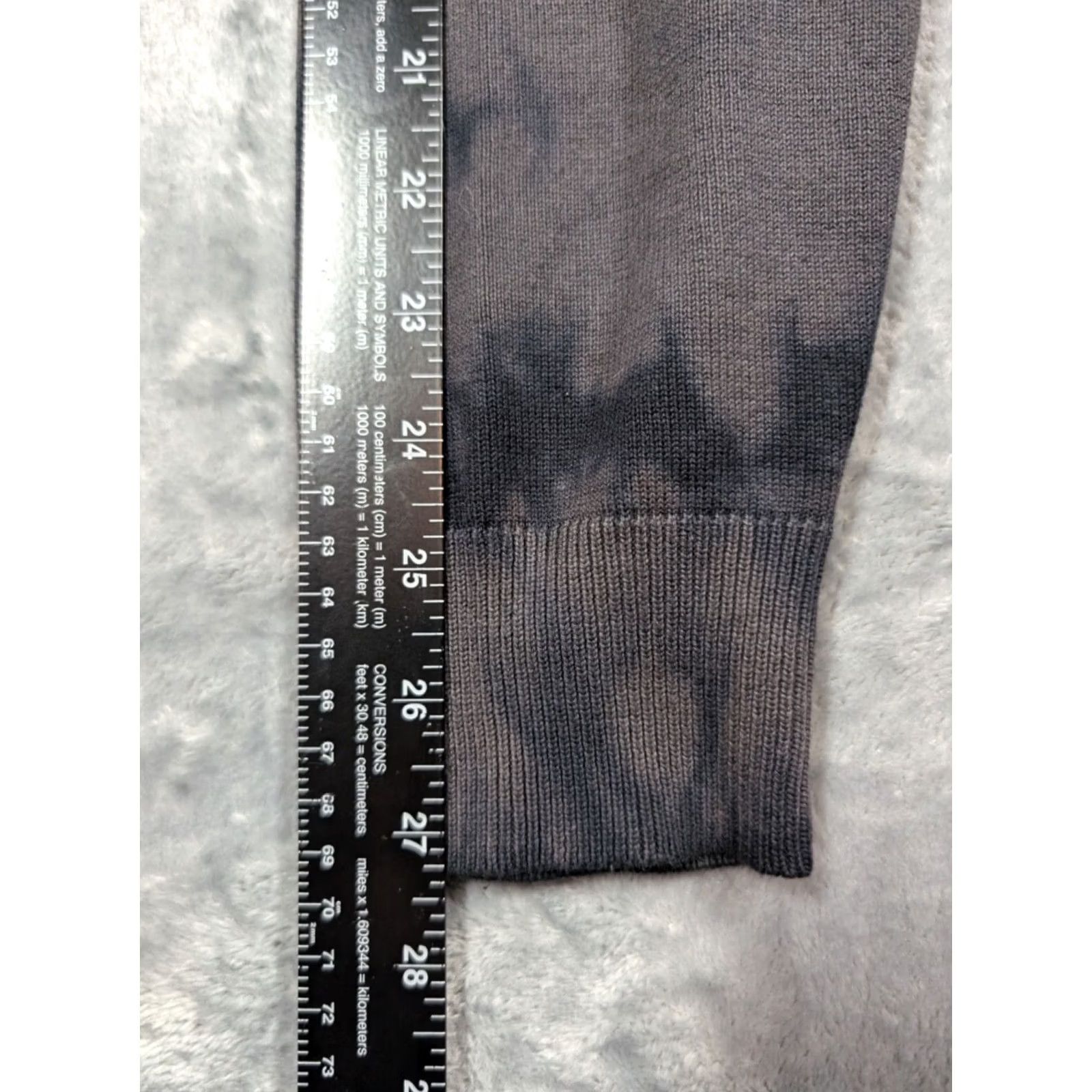 Vans VANS Mens Medium Black Off The Wall Johnny Layton Tie Dye V-Neck Sweater Shirt Size US M / EU 48-50 / 2 - 4 Thumbnail