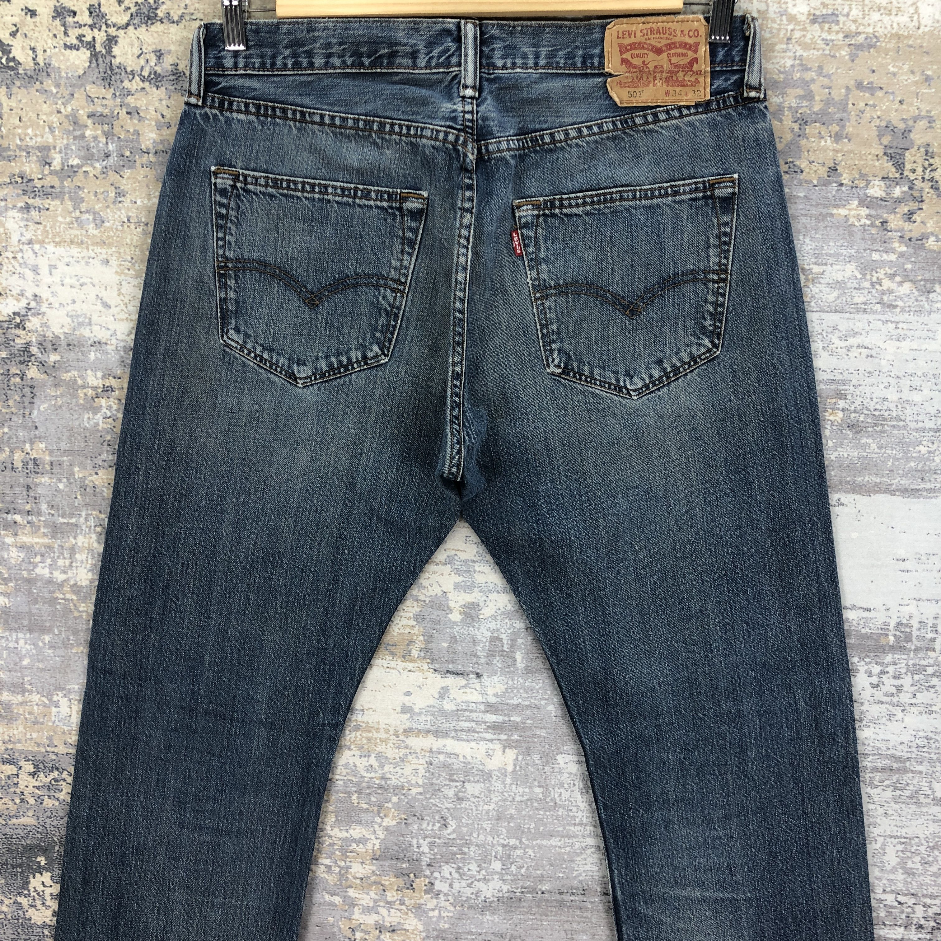 Levi's Vintage Y2K Levis 501 Faded Jeans Levi's Mud Stonewash Denim Size US 32 / EU 48 - 4 Thumbnail