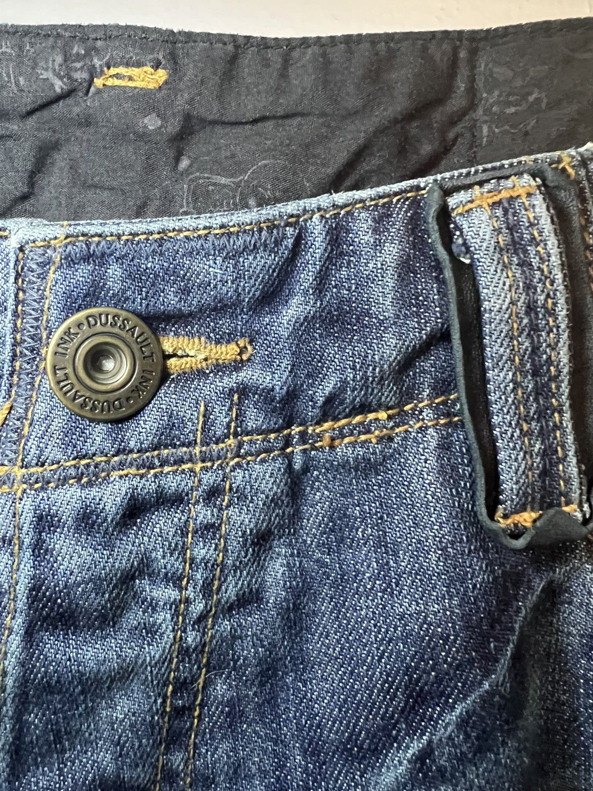 A&G Rock Vintage Dussault leather patchwork loose bootcut jeans Size US 38 / EU 54 - 16 Thumbnail