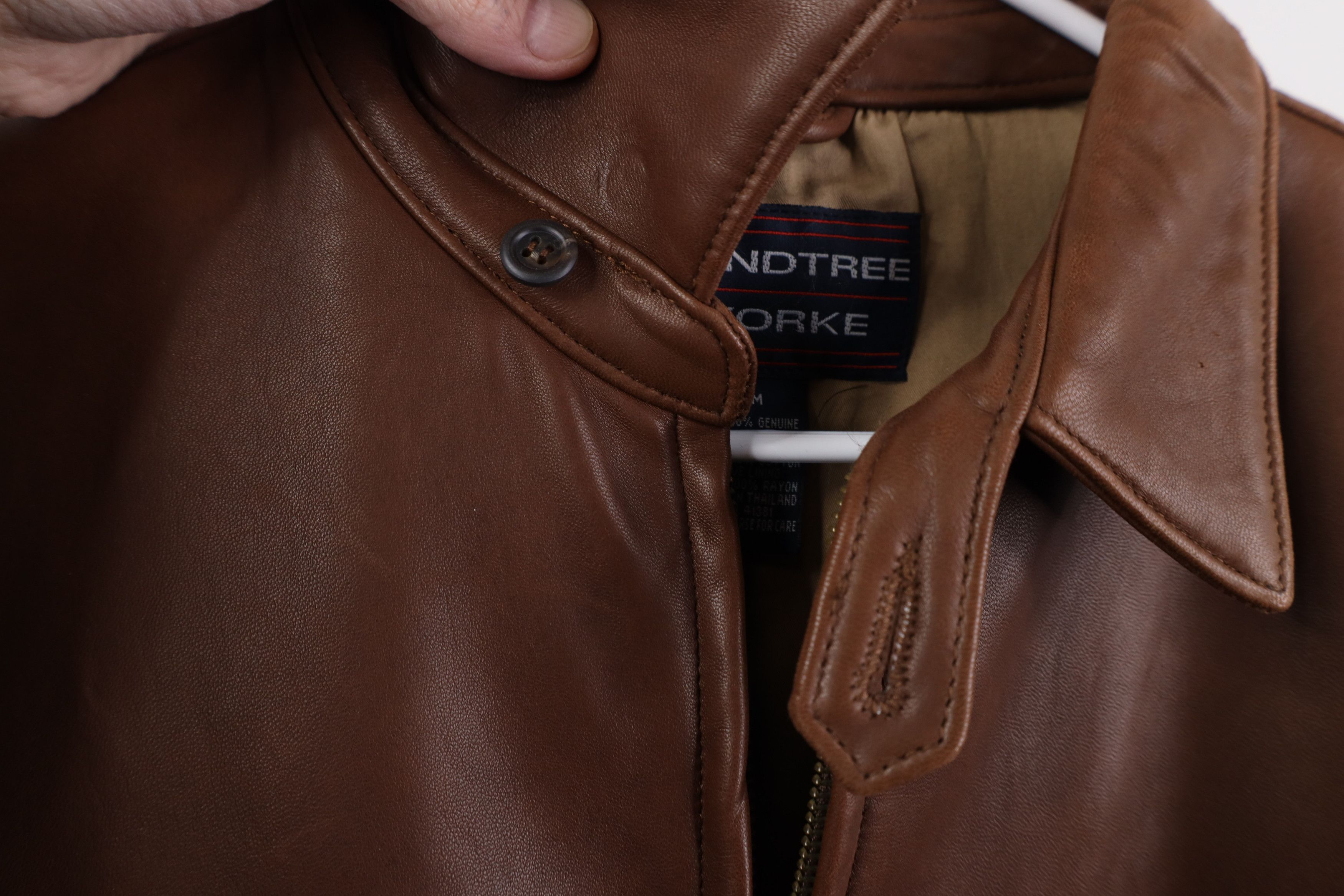 Vintage Vintage 90s Y2K Streetwear Leather Cafe Bomber Jacket Brown Size US M / EU 48-50 / 2 - 4 Thumbnail