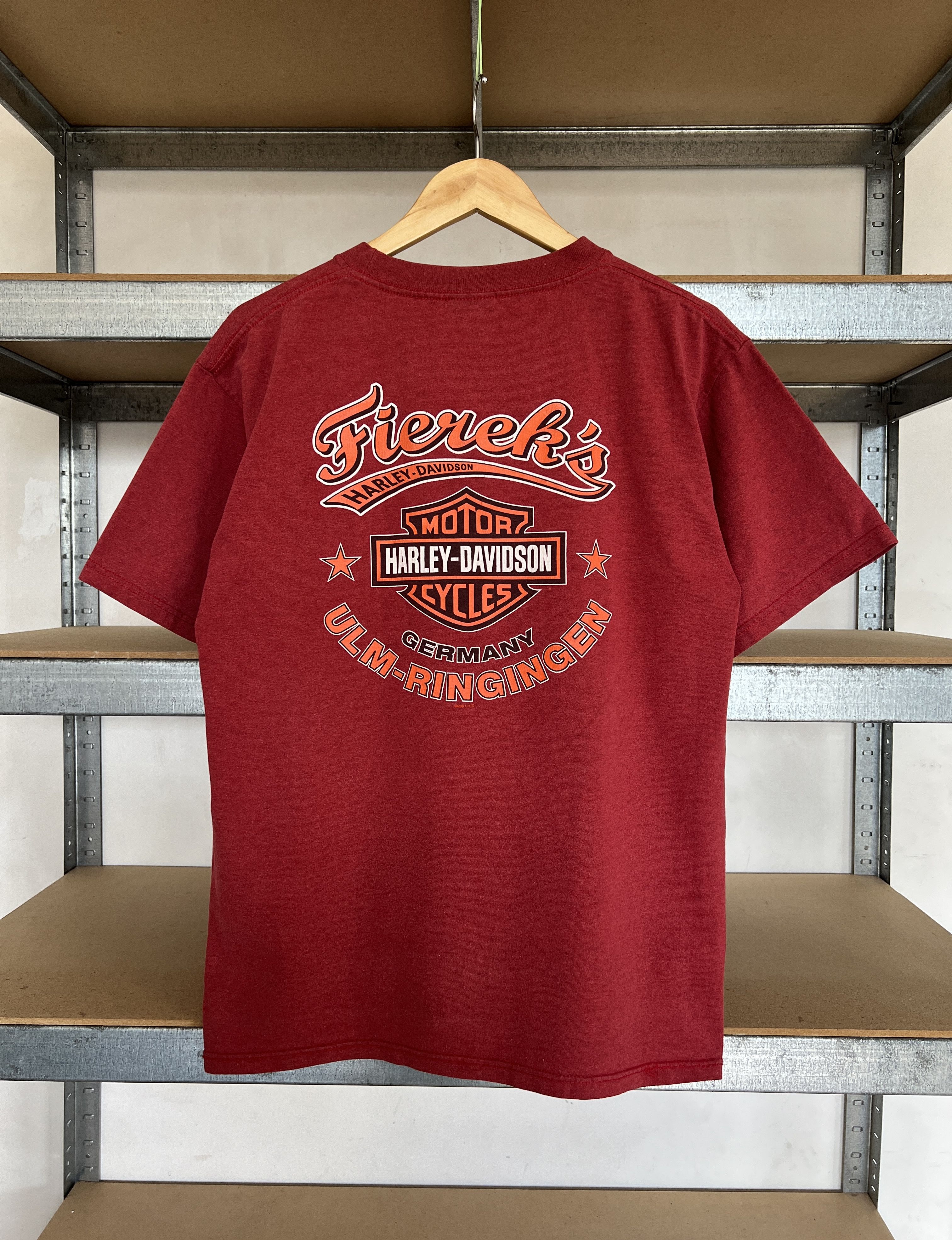 Harley Davidson Vintage 2001 Harley Davidson Fierek’s Ulm-Ringingen T-shirt Size US L / EU 52-54 / 3 - 2 Thumbnail