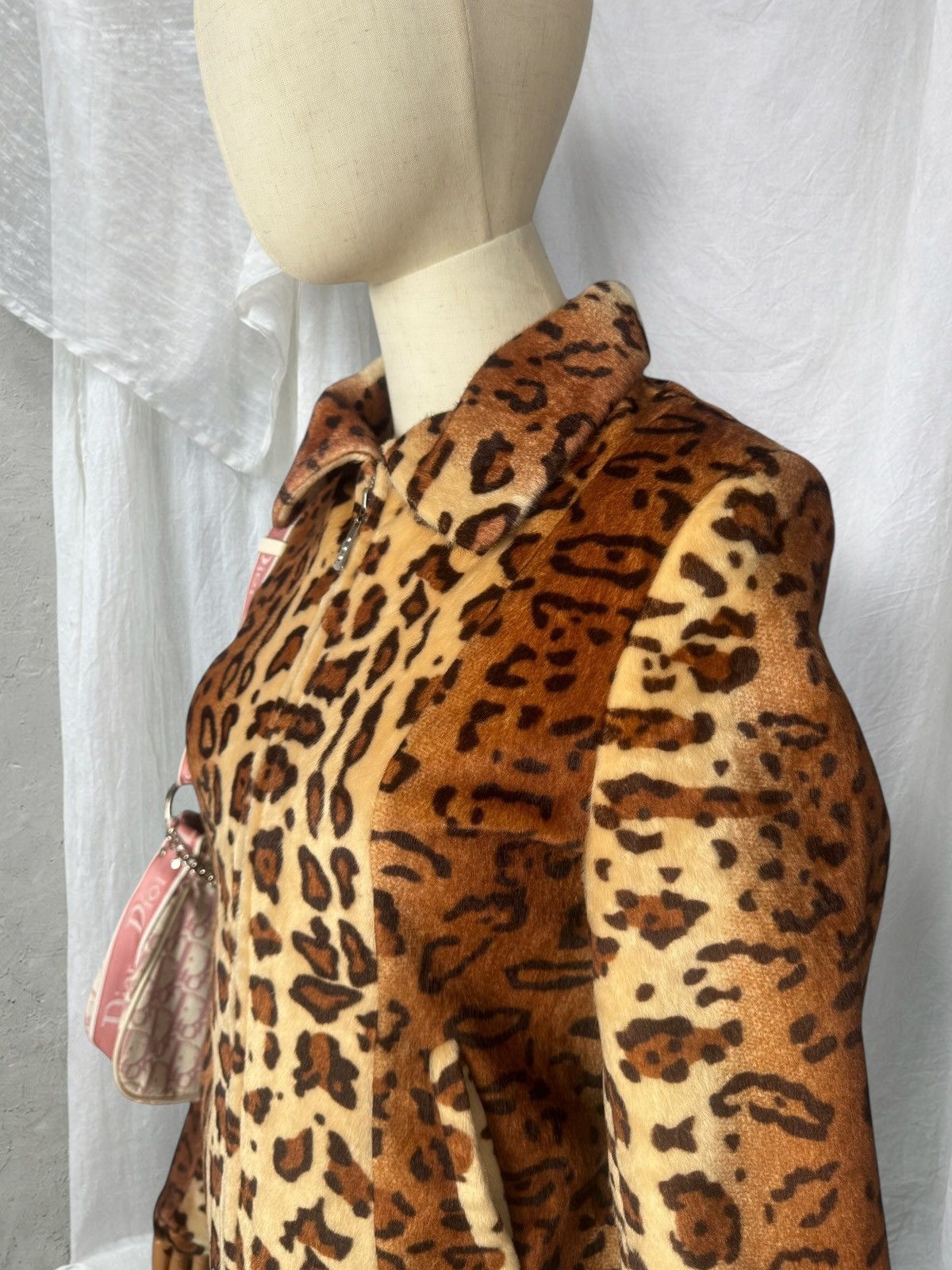 Hysteric Glamour 2000’s Aesthetic Vintage Y2K Leopard Faux Fur Jacket Size M / US 6-8 / IT 42-44 - 8 Thumbnail