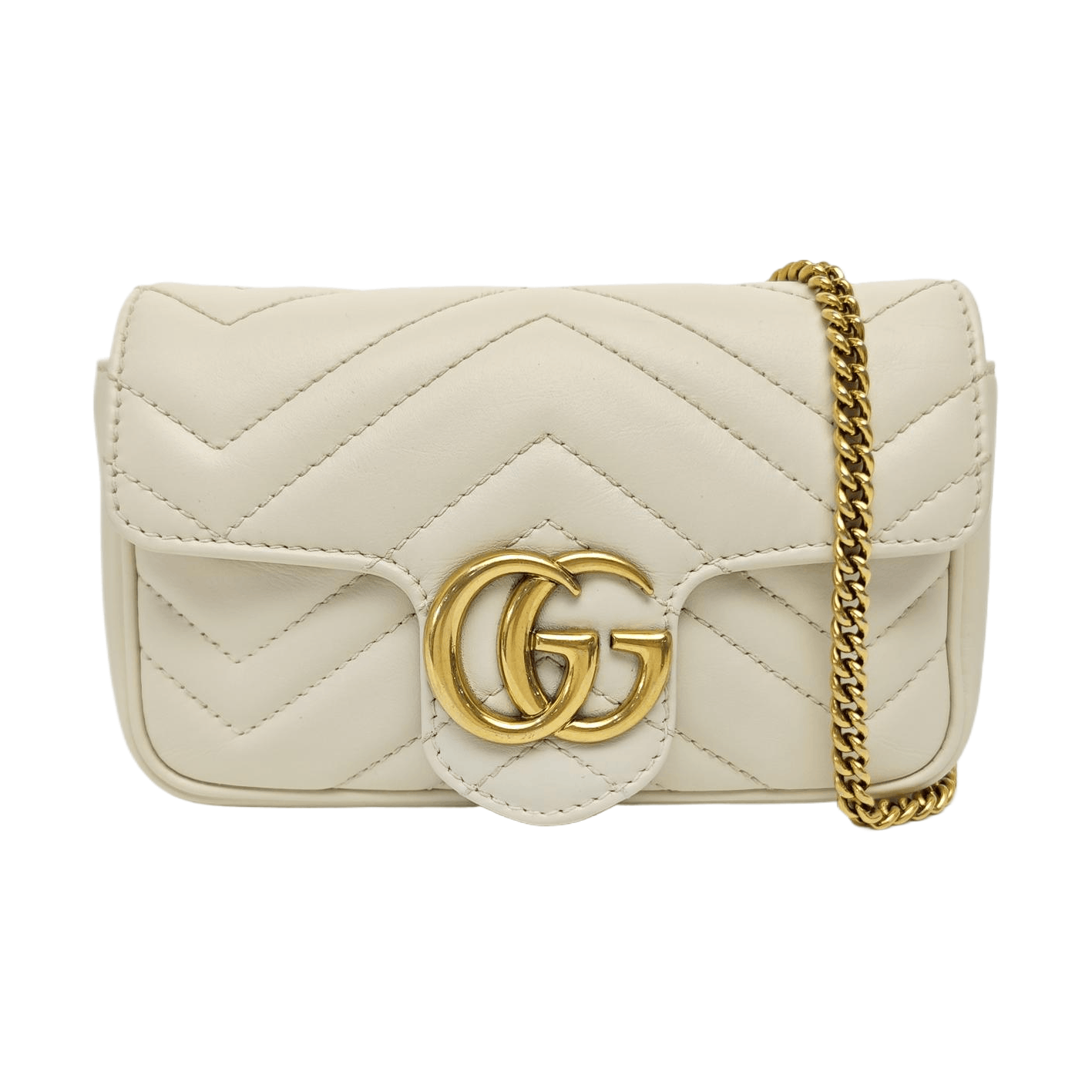 Gucci Gucci GG Marmont Mini Leather Chain Shoulder Bag Size ONE SIZE - 1 Thumbnail