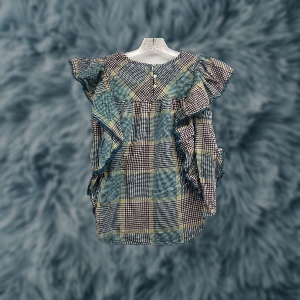 Vintage World Market Blouse Shirt Women S-M Sleeveless Boho Green Crew Neck Cotton Rayon Embroidered Light Breathable Casual Vintage No Size S / US 4 / IT 40 - 1 Thumbnail