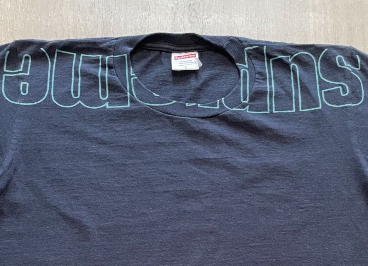 Designer × Supreme Supreme Upside Down Tee FW22 - Navy Mens Small Size US S / EU 44-46 / 1 - 2 Thumbnail
