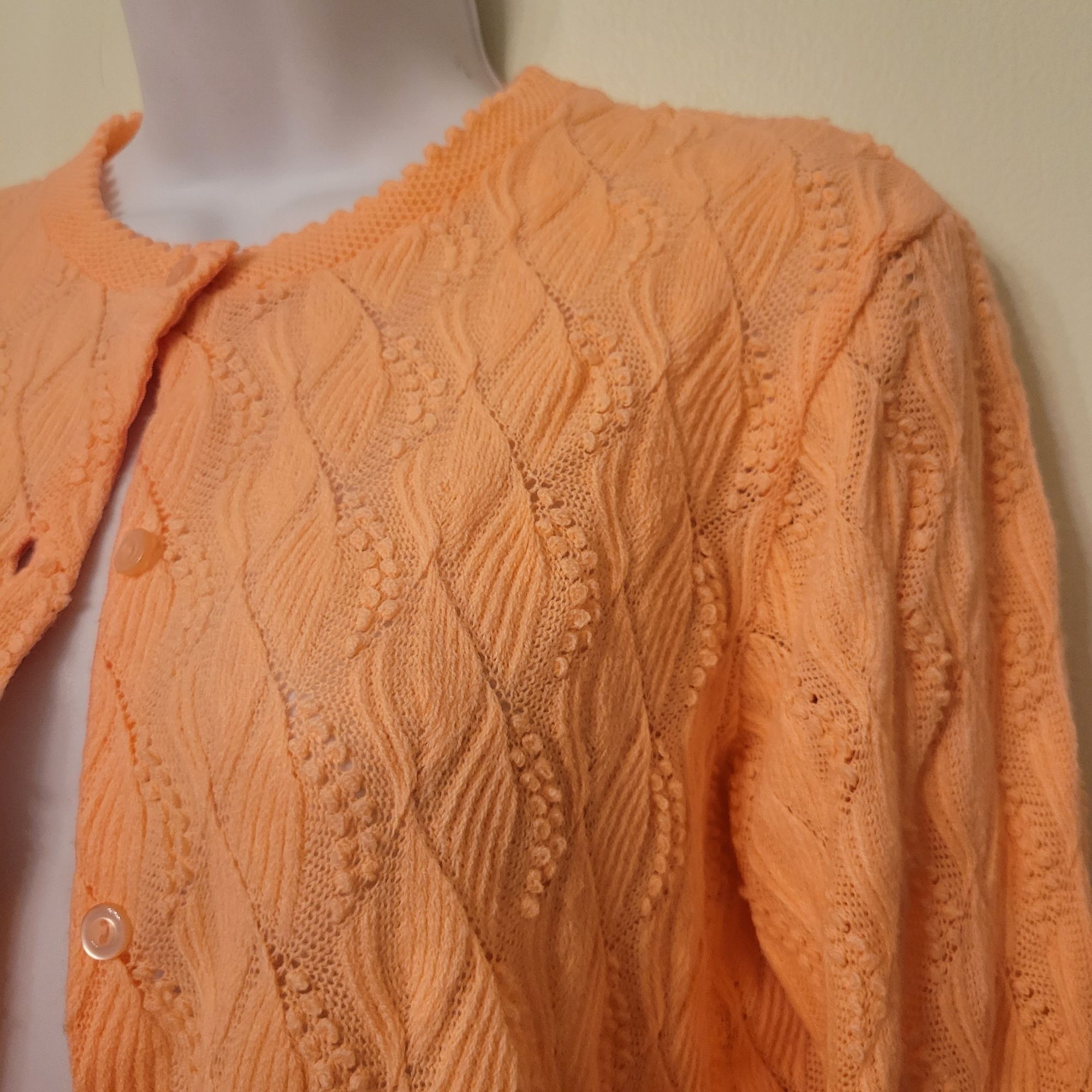 Vintage Vintage Americana Knitting Mills Miami Peach Cardigan Japan Size S / US 4 / IT 40 - 2 Thumbnail