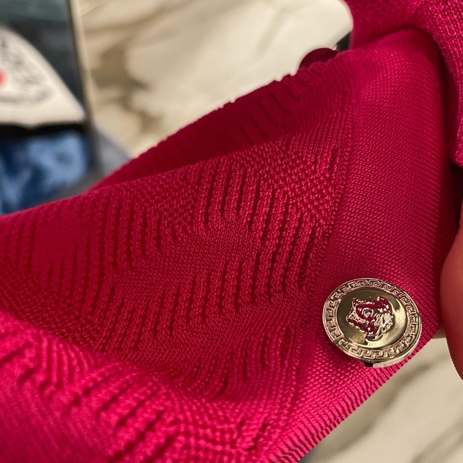 Versace Versace pink cardigan silver Medusa button(limited edition) Size M / US 6-8 / IT 42-44 - 3 Thumbnail