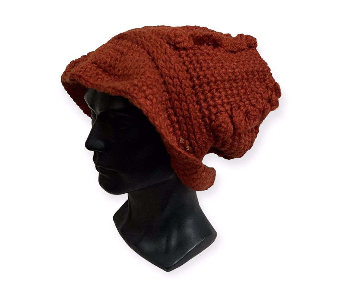 image of Knit Bucket Beanie Hat in Red, Men's