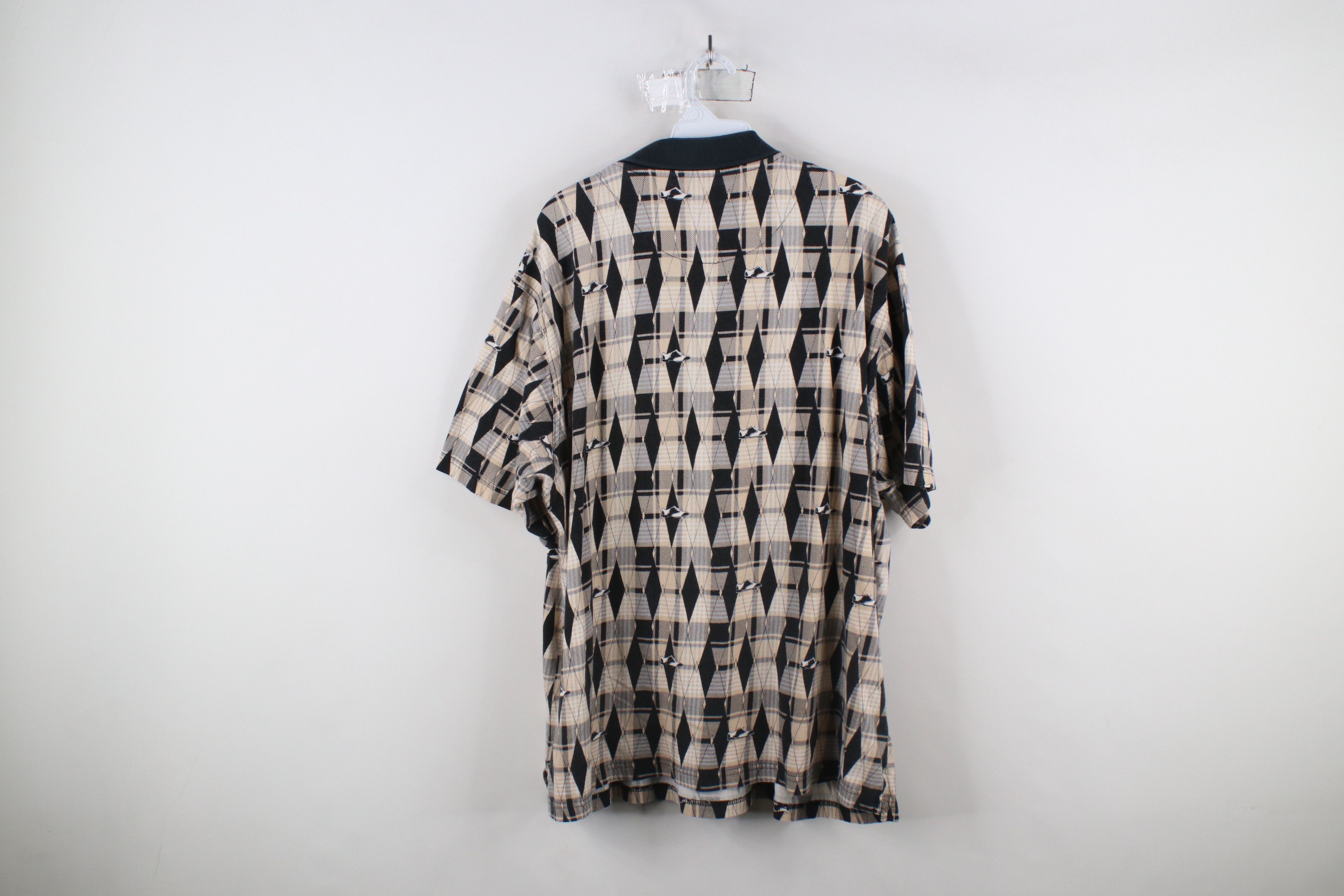 Vintage Vintage 90s Streetwear Plaid All Over Print Golf Polo Shirt Size US XL / EU 56 / 4 - 10 Thumbnail