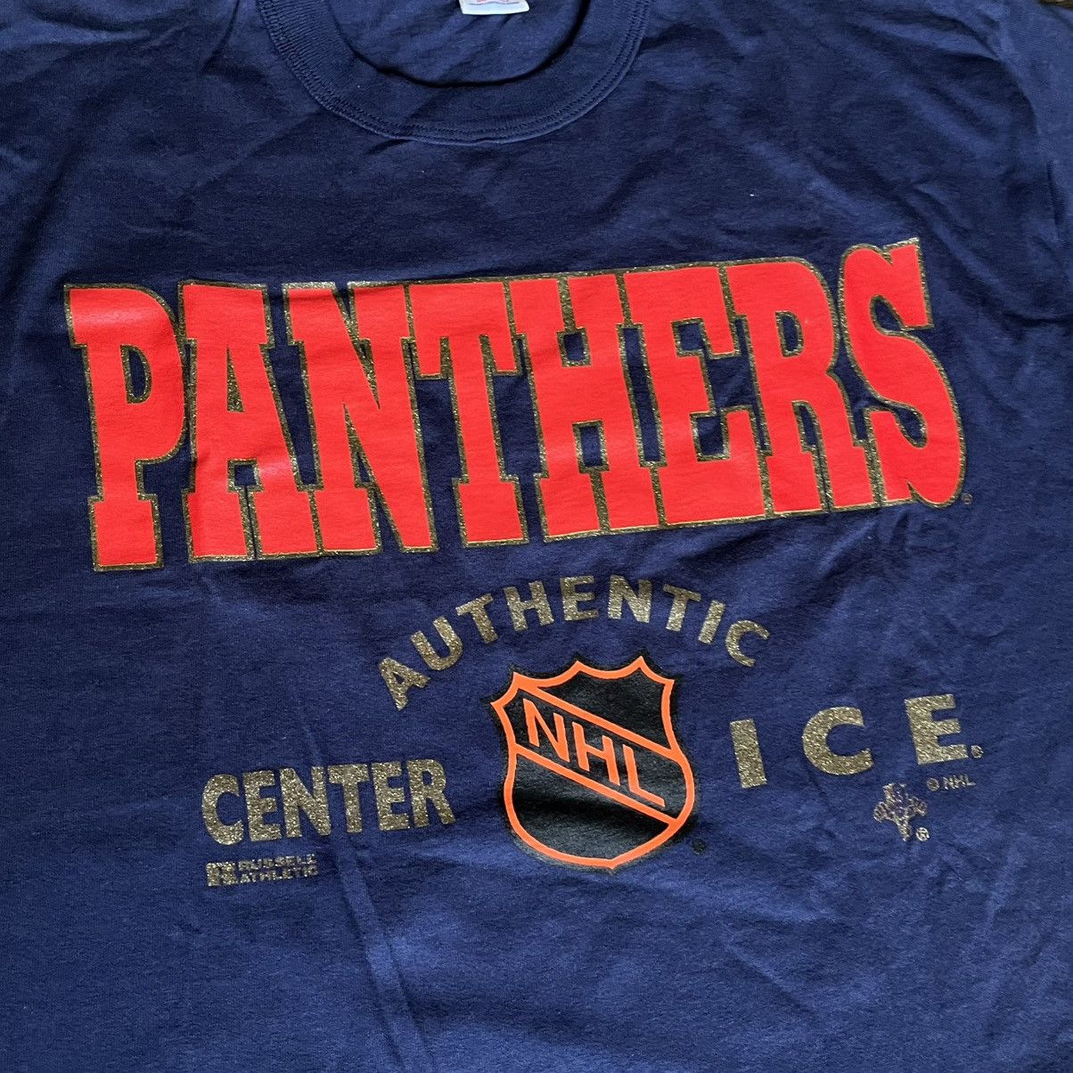 Russell Athletic Vintage 90s NHL Florida Panthers Center Ice Graphic T Shirt Size US M / EU 48-50 / 2 - 4 Thumbnail