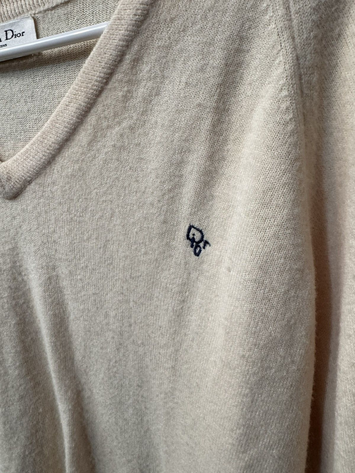 Dior Vintage Men’s Dior V neck Long Sleeve Sweater Size US L / EU 52-54 / 3 - 2 Thumbnail