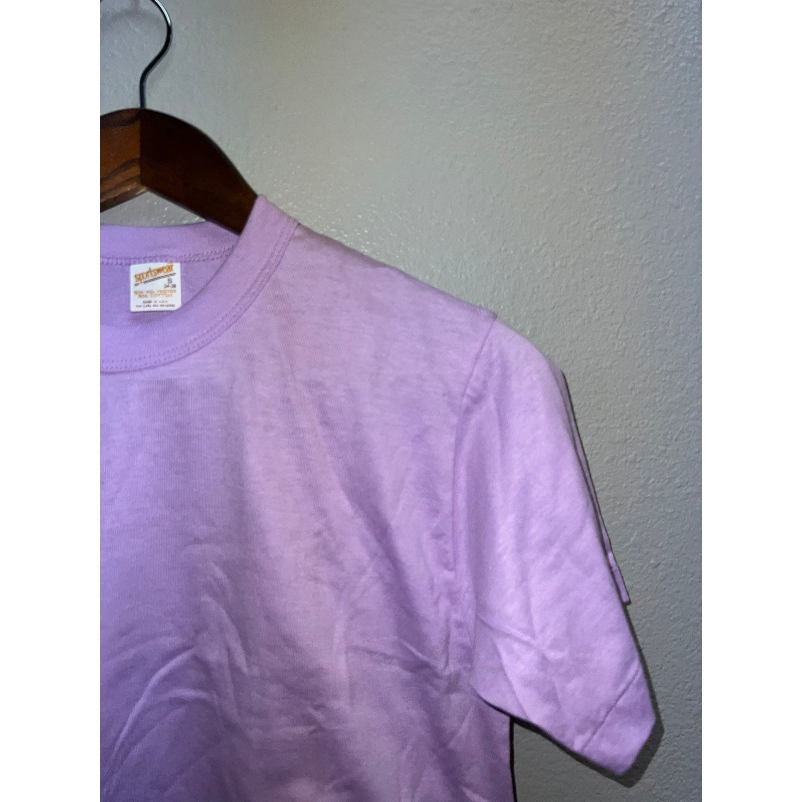 Other 80s Vintage Women's Sportswear Purple Crop Top Shirt Small Size S / US 4 / IT 40 - 2 Thumbnail