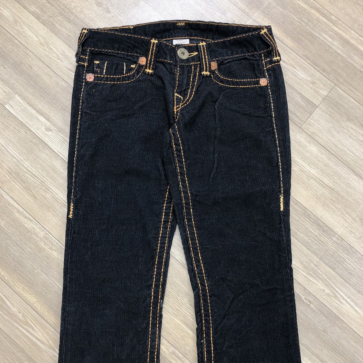 If Six Was Nine 2000s True Religion Bootcut Flared Jeans Corduroy Pants Size 26" / US 2 / IT 38 - 13 Thumbnail