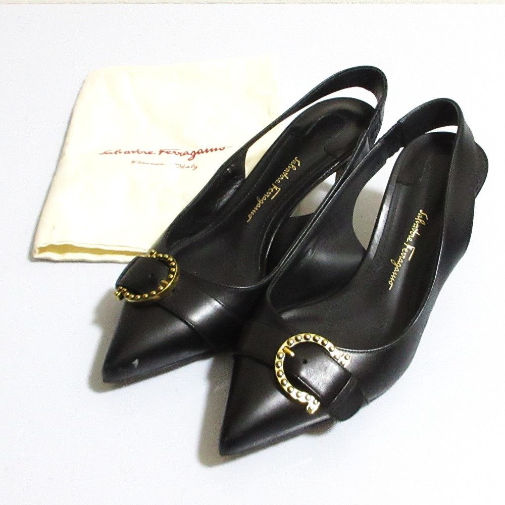 Salvatore Ferragamo Salvatore Ferragamo Salvatore Ferragamo Leather Pumps Leather Shoes DUTY FREE for USA Size ONE SIZE - 1 Thumbnail