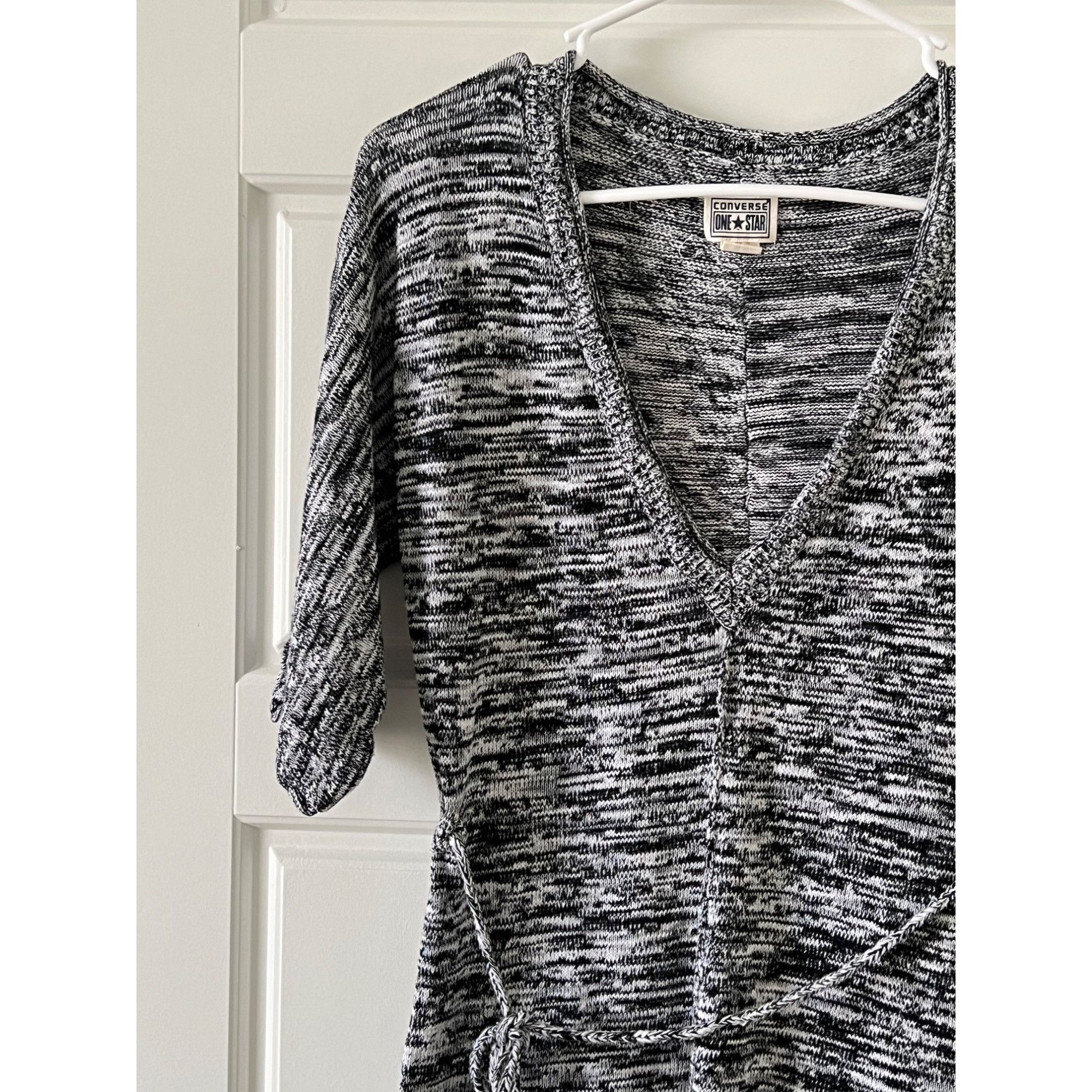 Other Converse One Star Womens Knit Tunic Dress With Belted Waist Size XS / US 0-2 / IT 36-38 - 3 Thumbnail