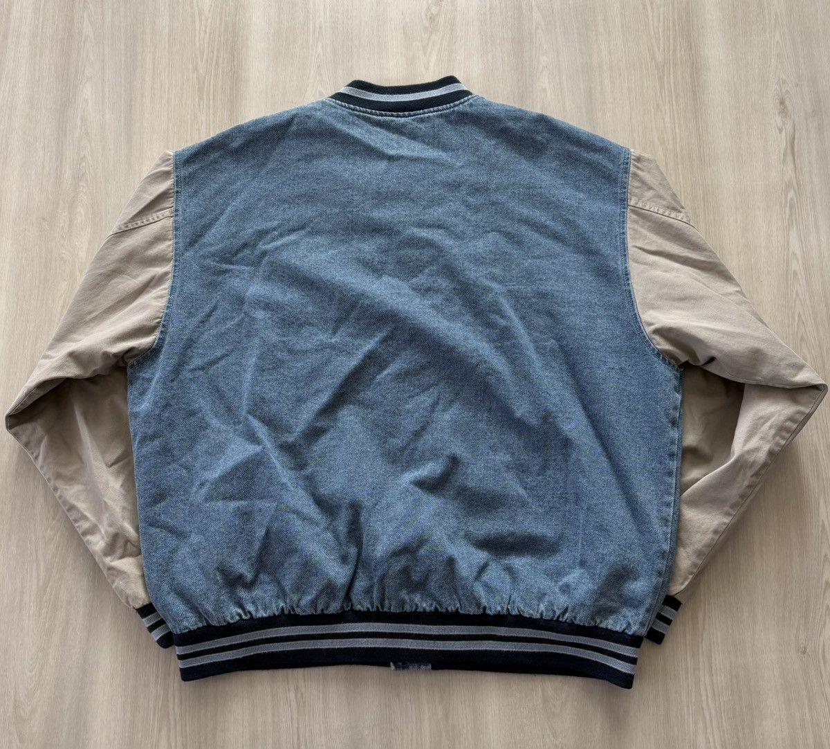 Port Authority Vintage Port Authority Denim Varsity Jacket Sz 2XL Size US XXL / EU 58 / 5 - 5 Thumbnail