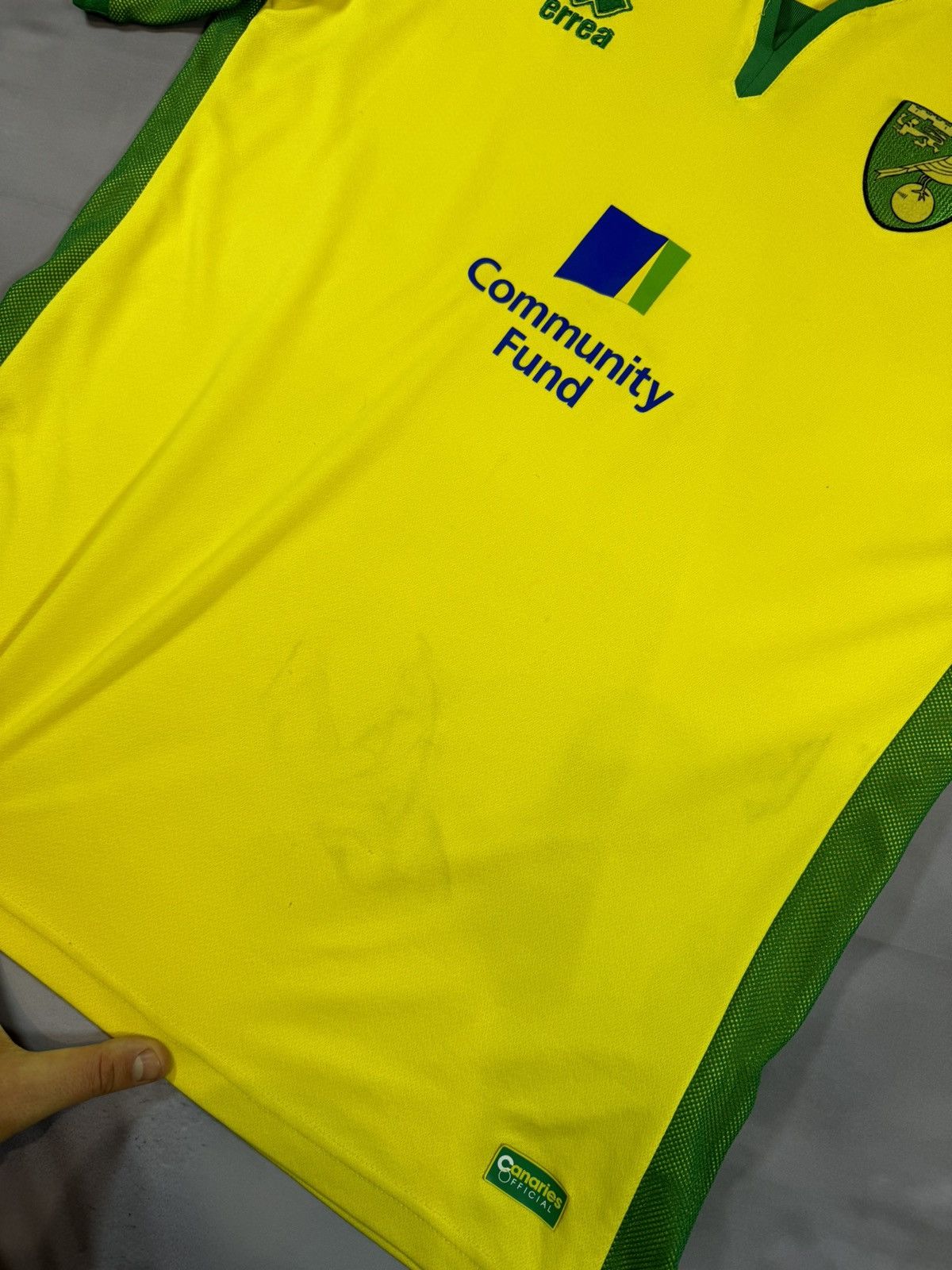 Errea × Vintage Vintage Norwich City 2016/17 Errea Soccer Jersey Blokcore Size US XXL / EU 58 / 5 - 8 Thumbnail