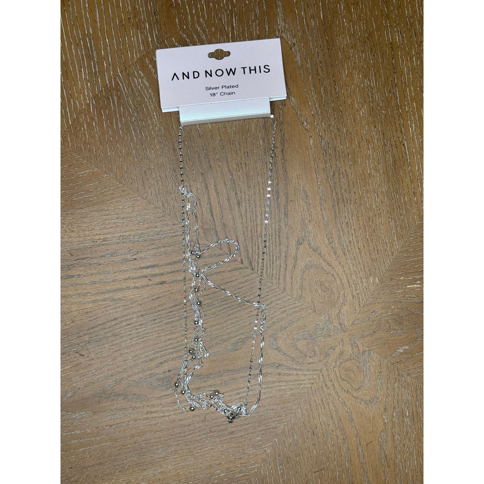 Other AND NOW THIS Silver Plated Layered Chain Necklace 18” New Size ONE SIZE - 4 Thumbnail