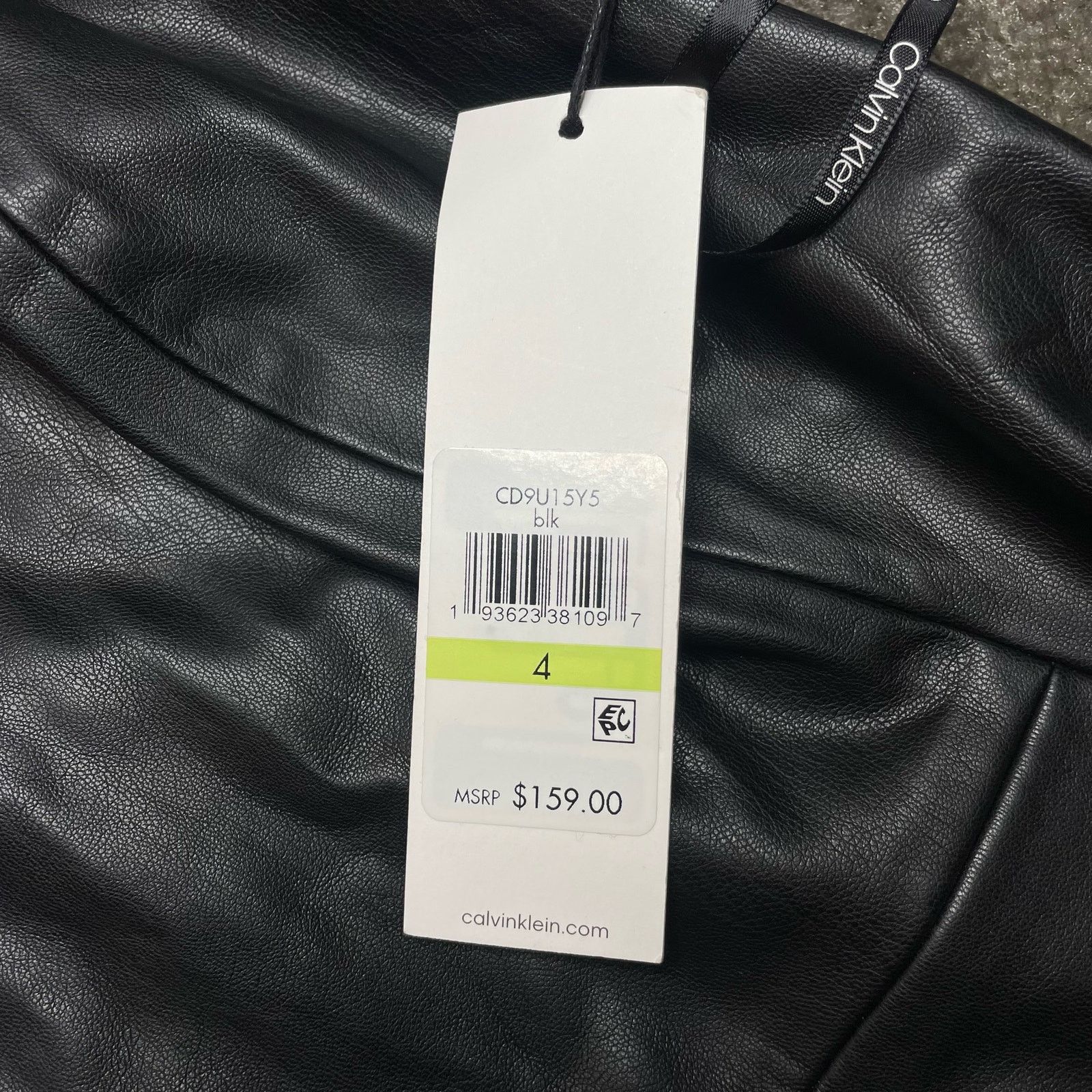 Calvin Klein NWT Calvin Klein Faux Leather Dress | Grailed