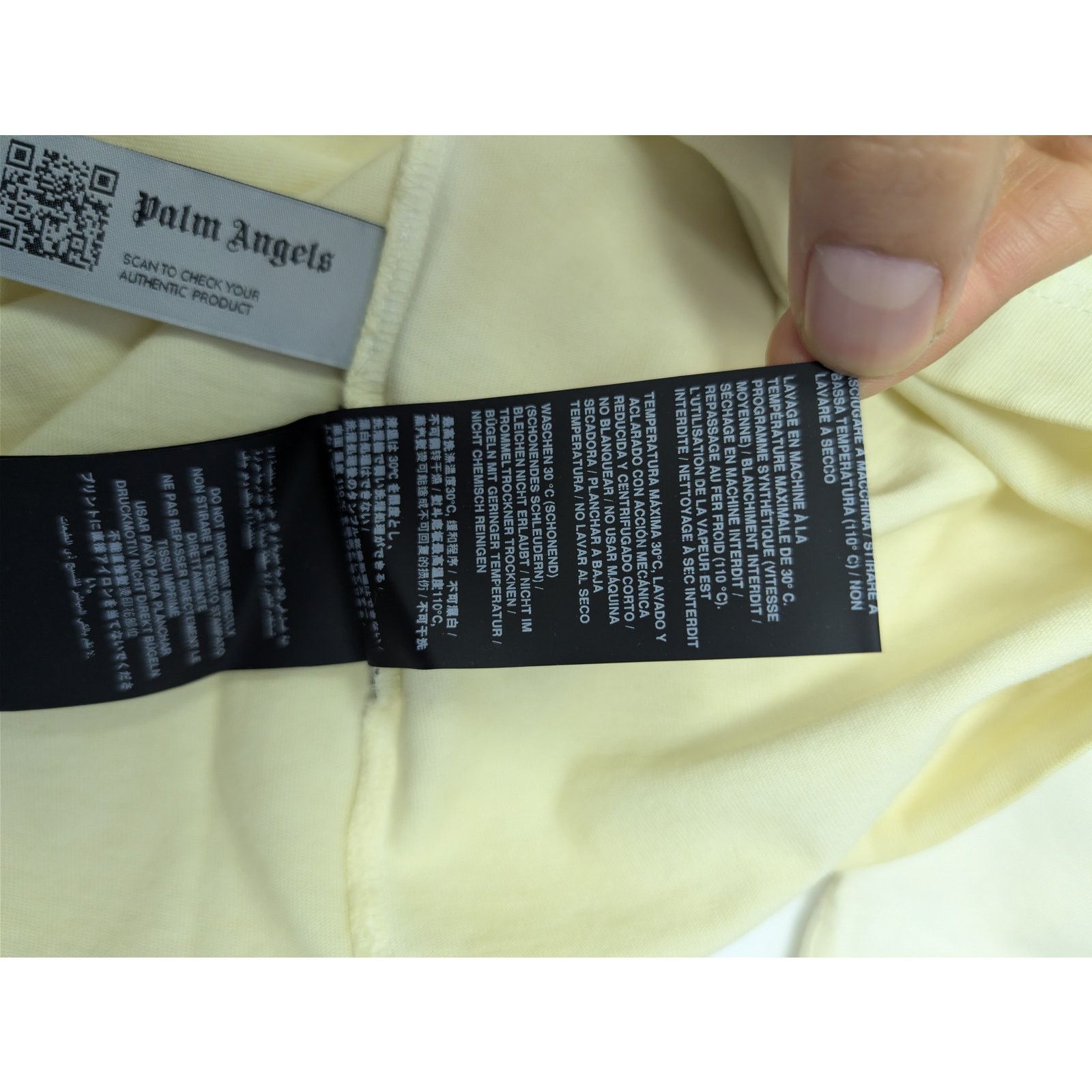 Palm Angels o1rshd1 Double Oversized LA T-Shirt in Off White / Yellow Size US S / EU 44-46 / 1 - 19 Thumbnail