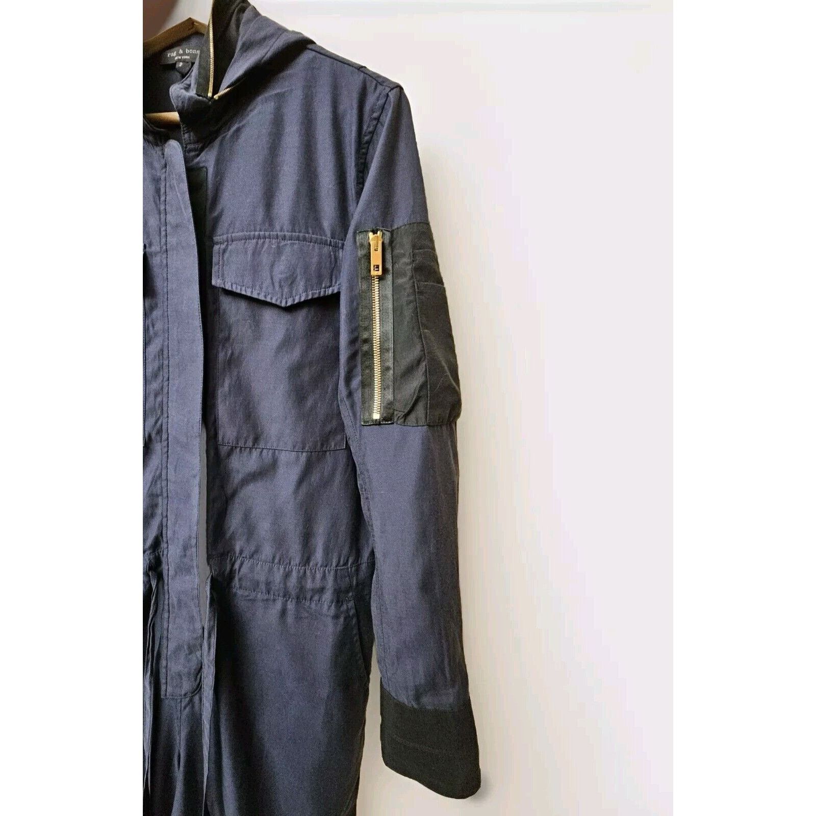 Rag & Bone Rag & Bone Indigo Claire Jumpsuit Zip Ankle Hidden Buttons 2 Size 27" / US 4 / IT 40 - 6 Thumbnail