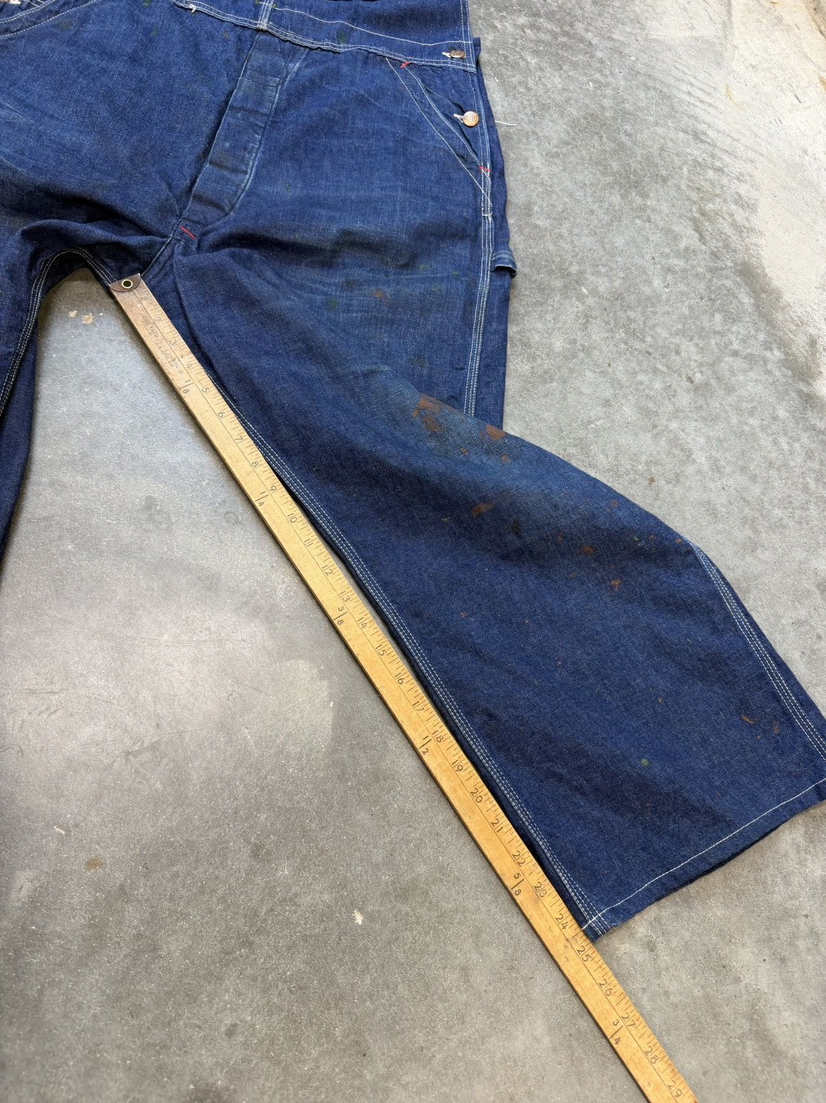 Vintage 50s 60s Big Mac Denim Overalls Paint Splatter Size US 36 / EU 52 - 11 Thumbnail