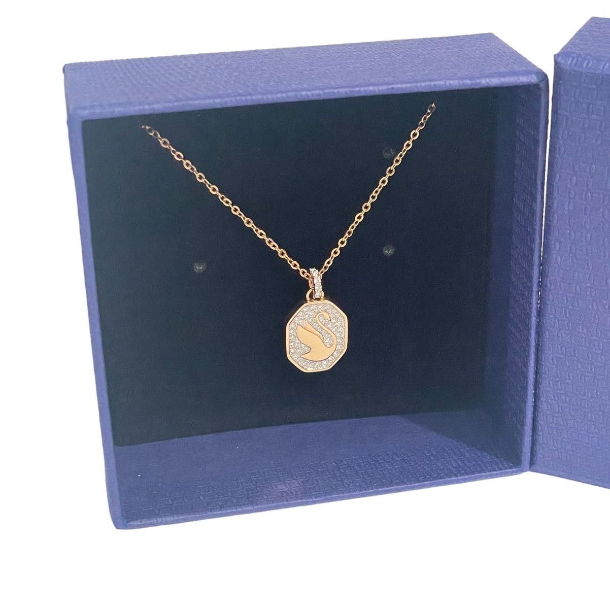 image of Swarovski Signum Pendant, Swan Necklace in Gold, Women's