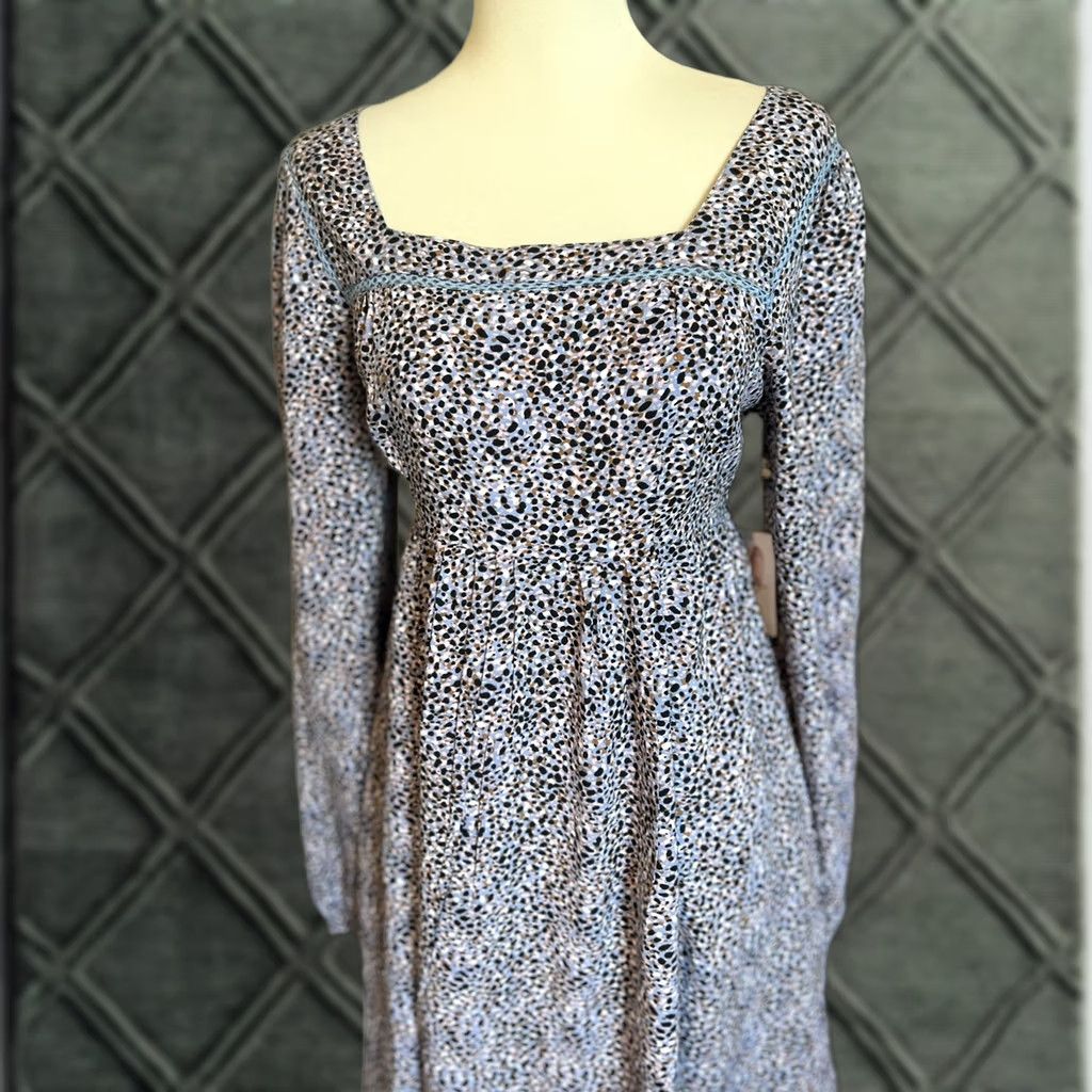 Jessica Simpson Jessica Simpson Dress Sundress Medium M Multicolor Floral Funky Print Knee Length Womens" Size M / US 6-8 / IT 42-44 - 1 Thumbnail