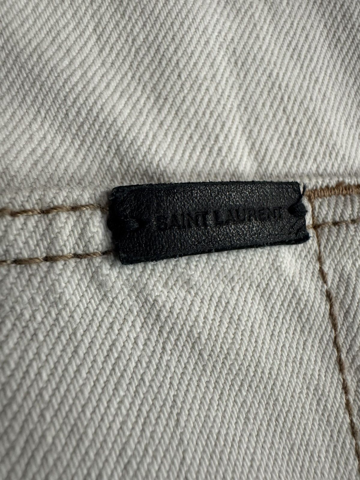 Saint Laurent Paris SAINT LAURENT WHITE DENIM JEANS Size US 30 / EU 46 - 7 Thumbnail
