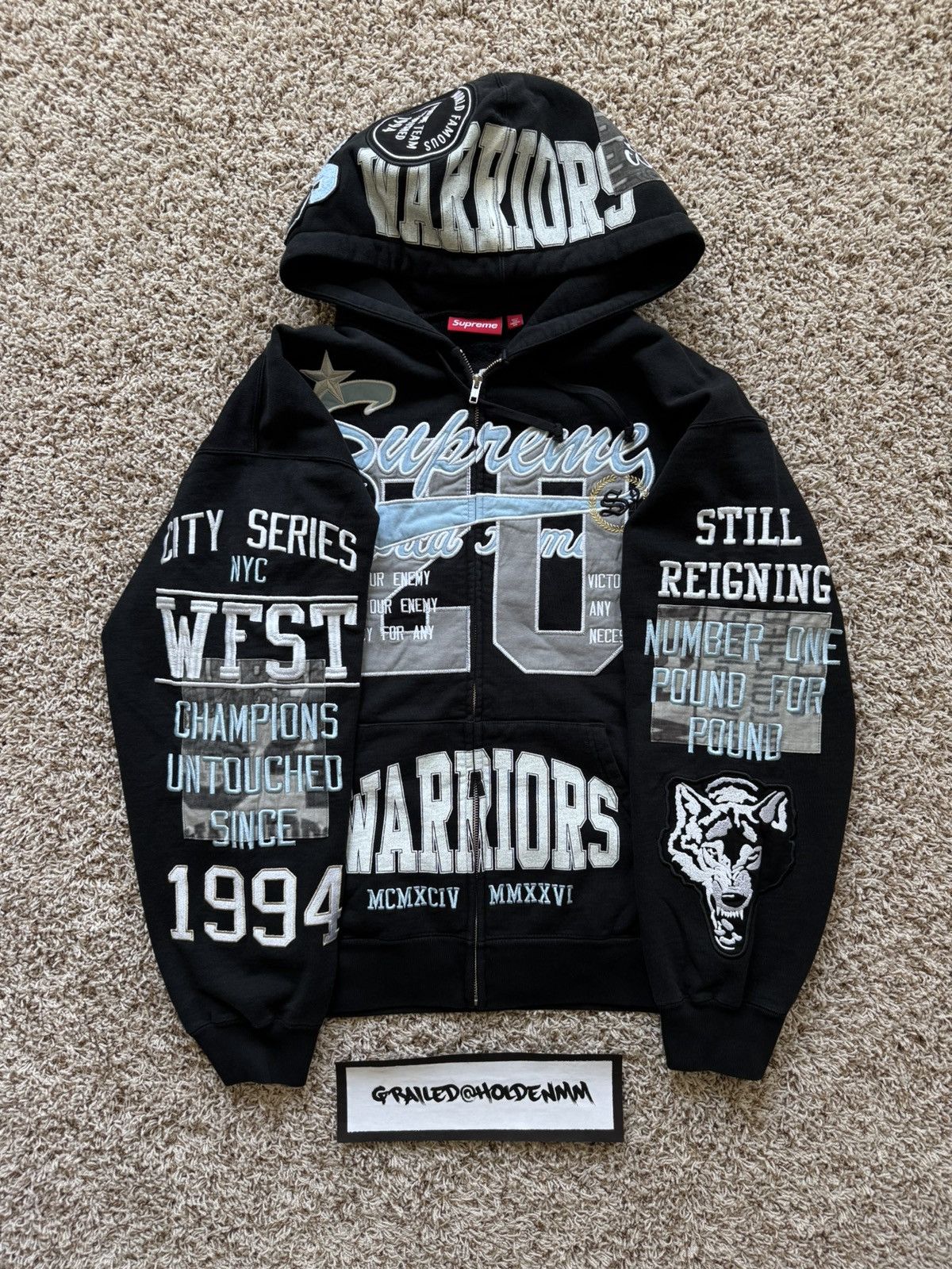 Supreme Collegiate Appliqué Zip Up Hooded Sweatshirt | Grailed