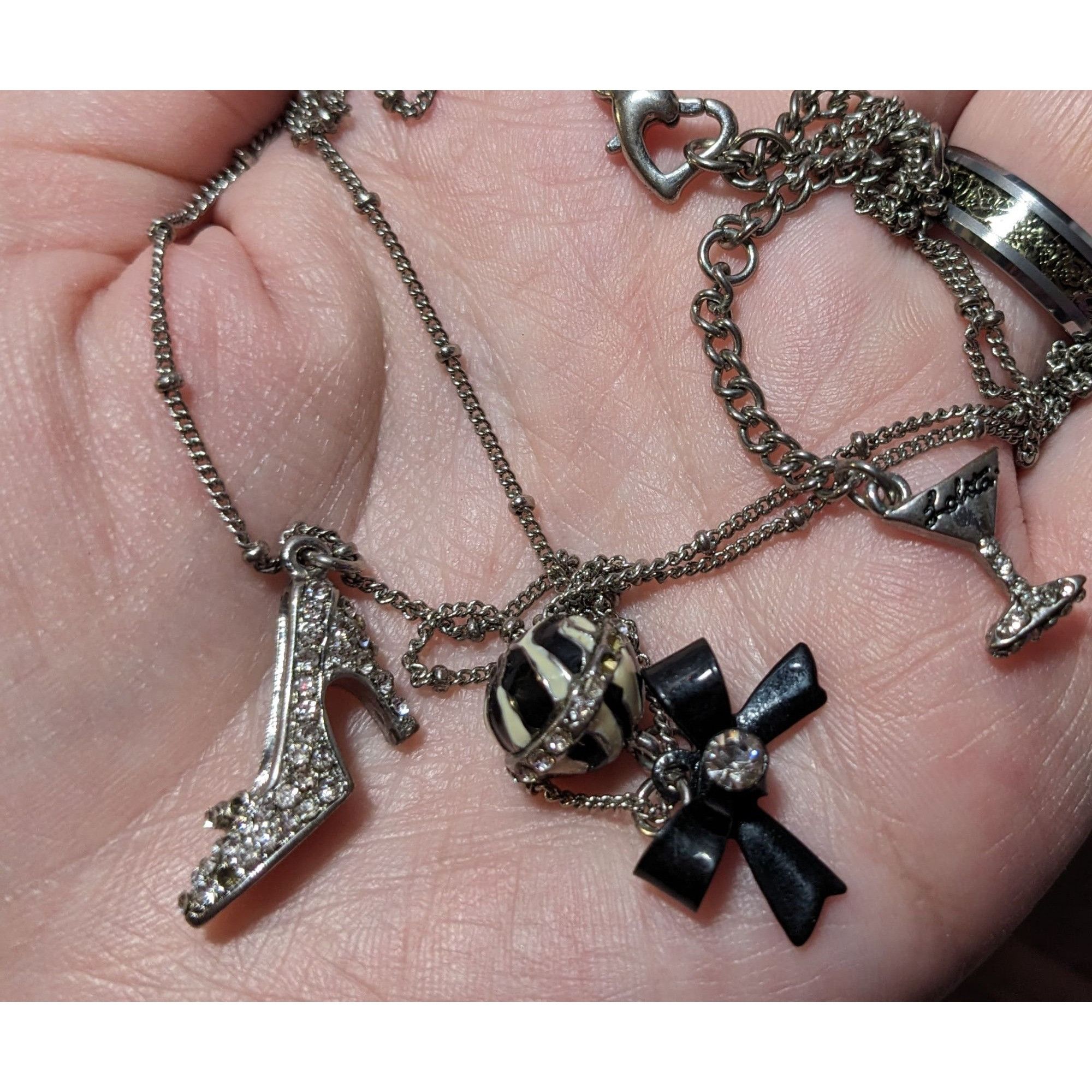 Other Lolita Coquette Multilayer Rhinestone Charm Necklace Size ONE SIZE - 8 Thumbnail