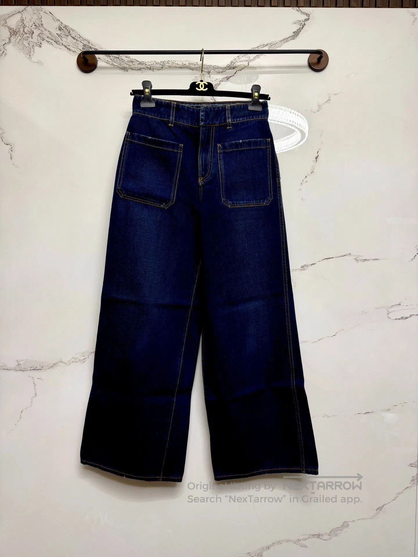 Dior dior slogan denim pants in new condition. Size US 34 / EU 50 - 1 Thumbnail