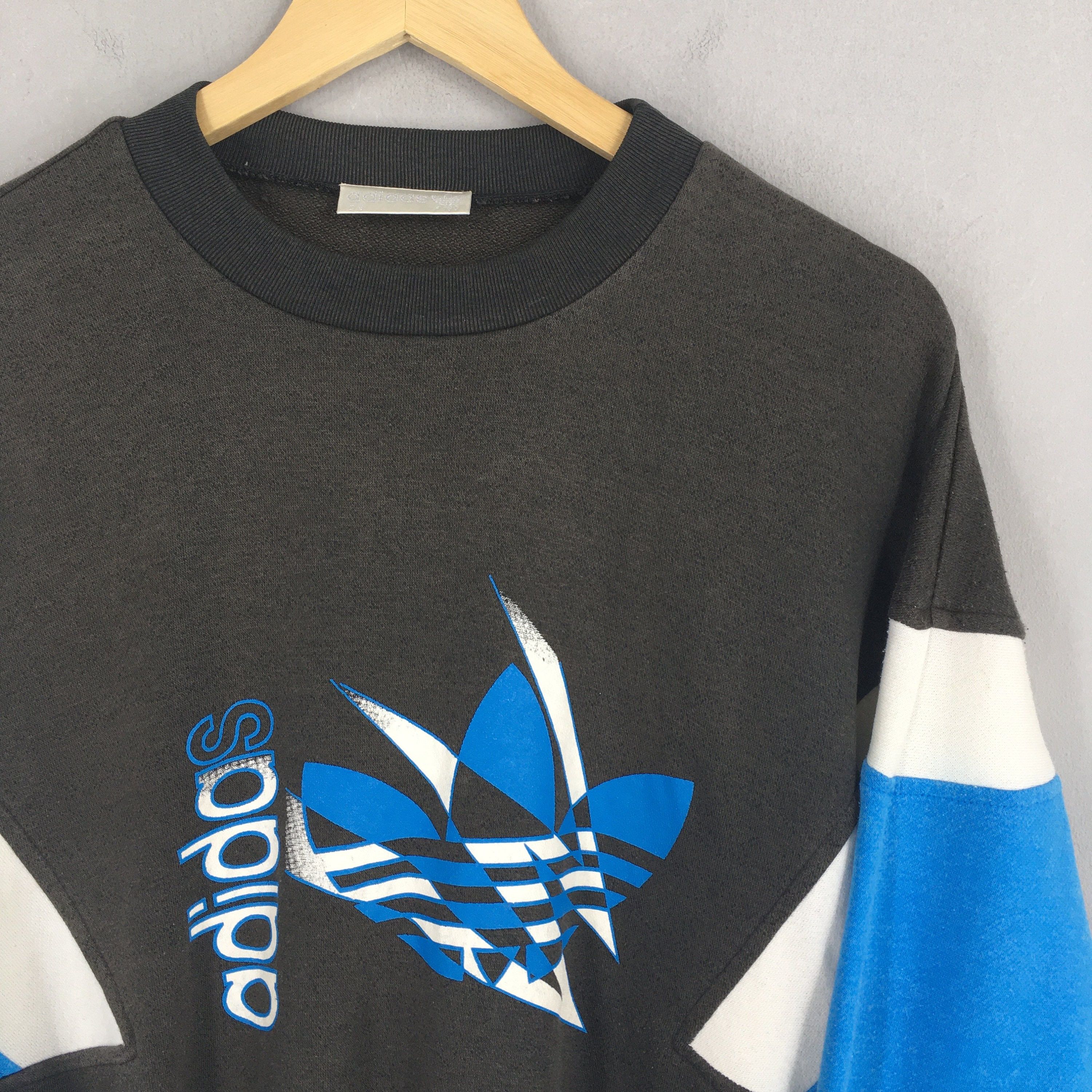 Adidas × Sports Specialties Vintage 80s Adidas Trefoil Black Sweatshirt Large Size US L / EU 52-54 / 3 - 2 Thumbnail