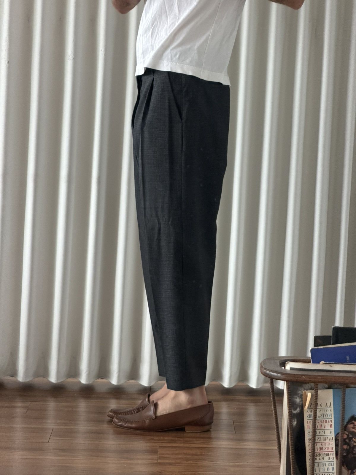 Allsaints AllSaints Grey Textured Trousers (Size 30) Size US 30 / EU 46 - 2 Thumbnail