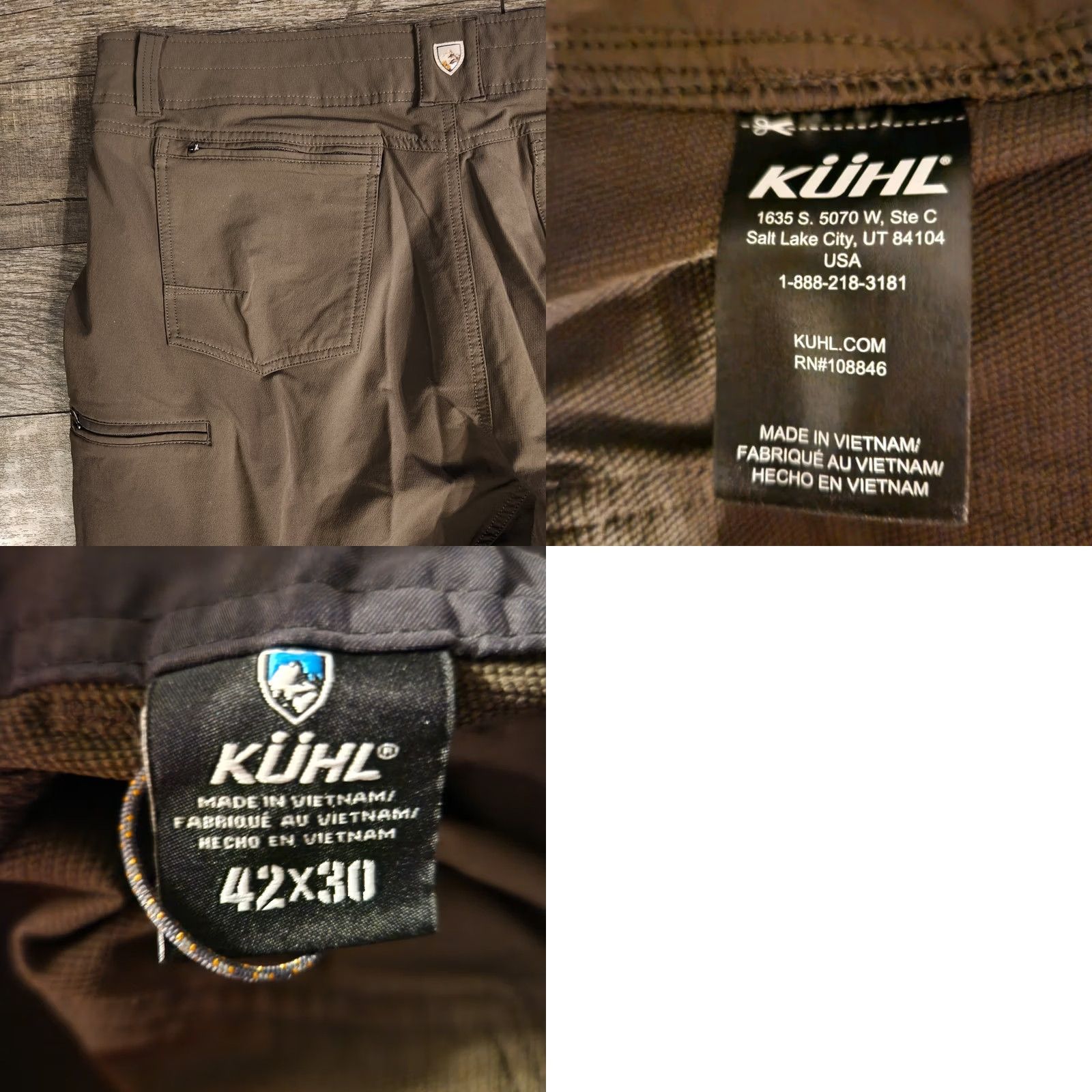Vintage Kuhl Free Radikl Pants Mens 42x30 Brown Outdoor Performance Hiking Cargo 5-Pocket Regular Straight Vintage No Size US 42 / EU 58 - 9 Thumbnail