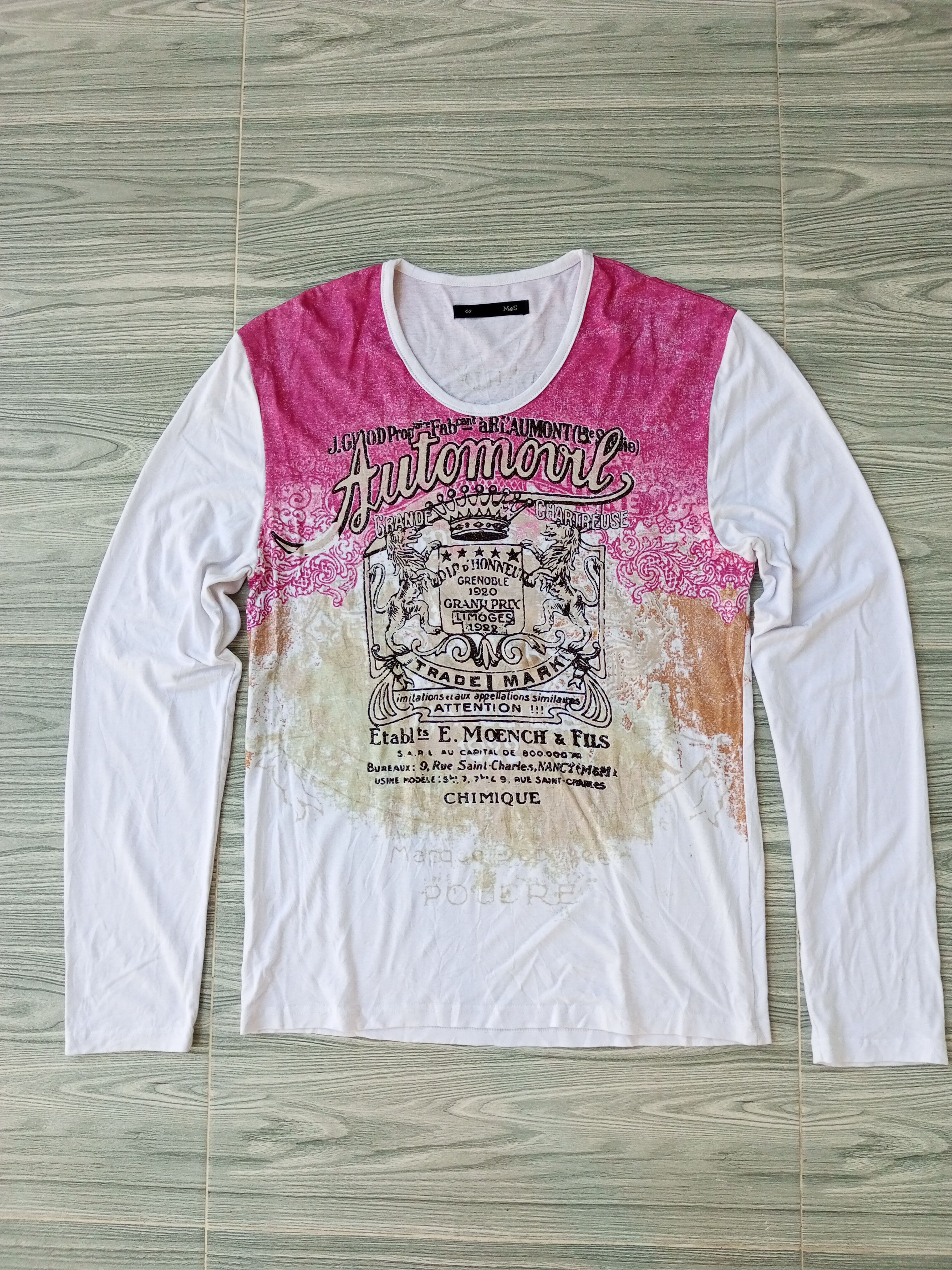 Japanese Brand "CUT WASH TAG" Japanese Poem punk rock gothic style Size US M / EU 48-50 / 2 - 1 Thumbnail