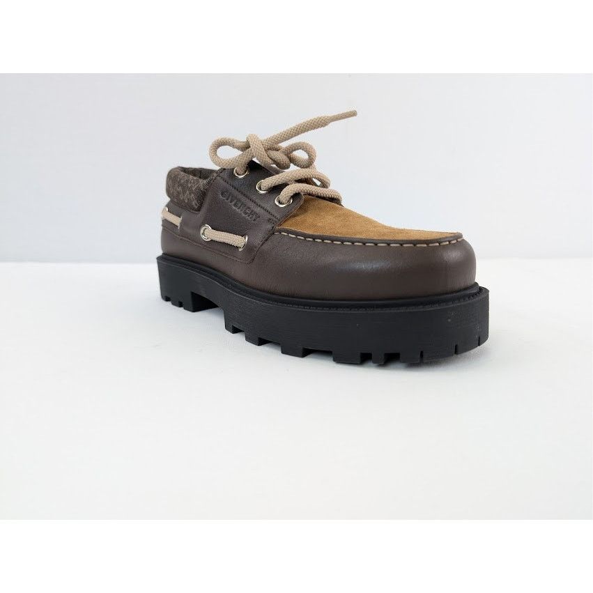 Givenchy o1rshd1 Storm Leather Boat Boots in Chocolate Size US 8 / EU 41 - 2 Thumbnail