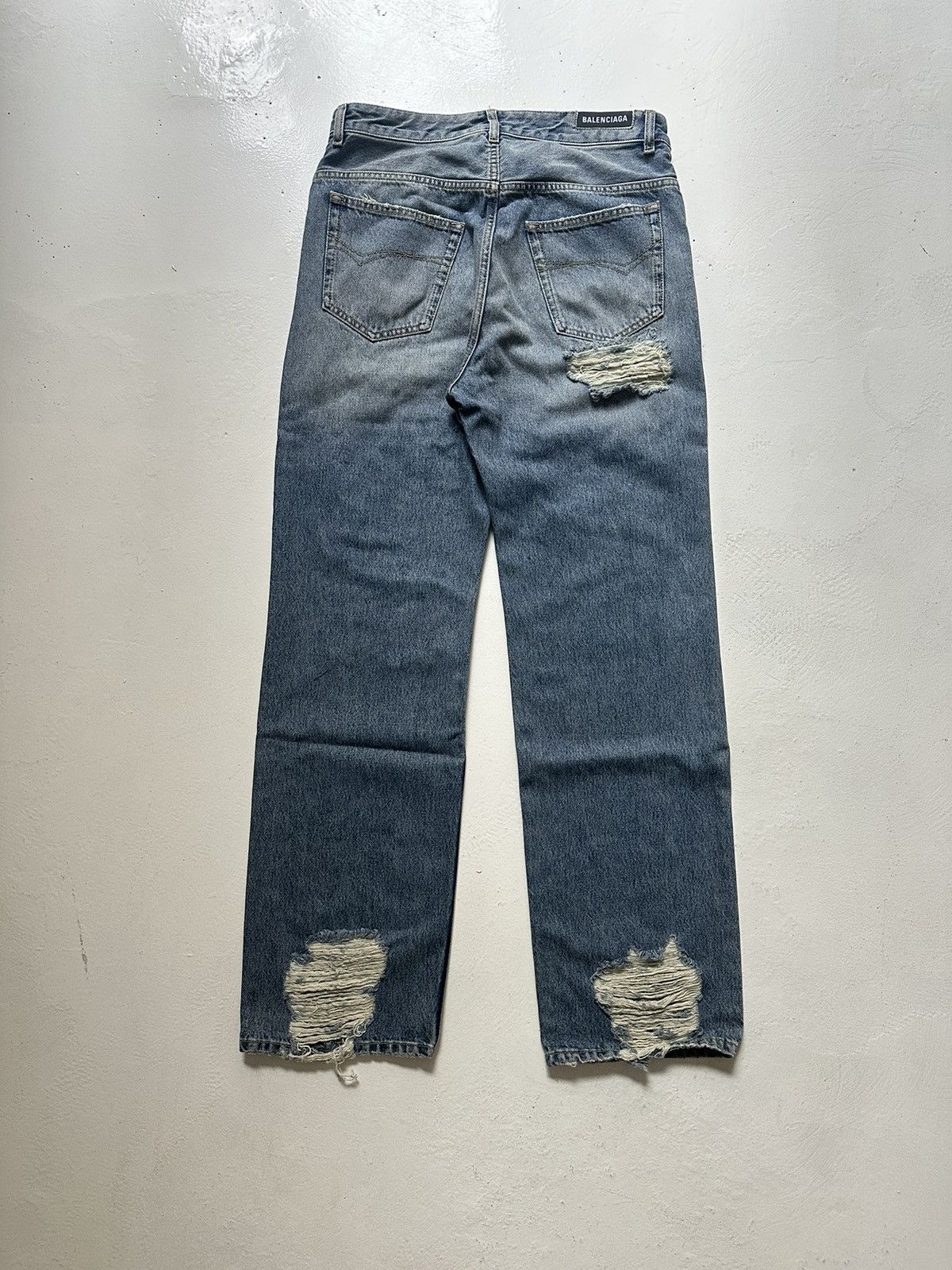 Balenciaga Ripped Medium Fit Jeans Size US 33 - 2 Thumbnail