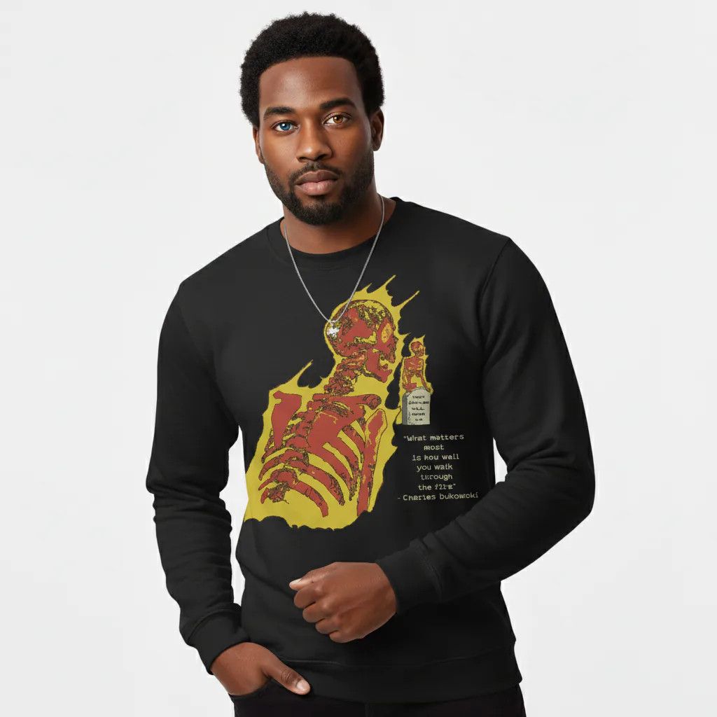 Other Skeleton Sweatshirt from Poet Archives Charles Bukowski Size US L / EU 52-54 / 3 - 1 Thumbnail