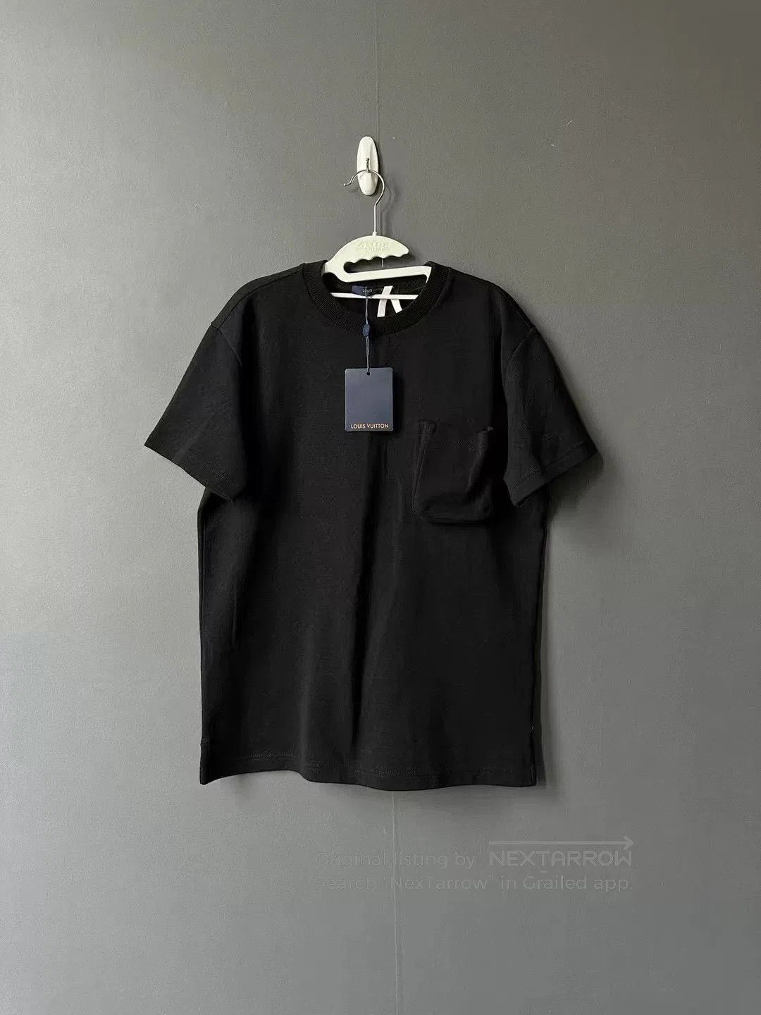 louis vuitton black short sleeve pocket tee.