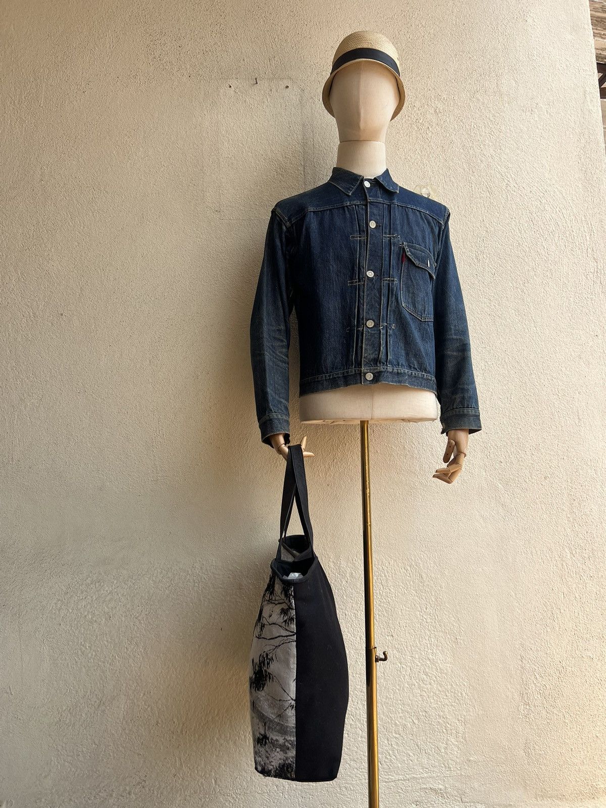 agnes b. Vintage Agnes B. Made in France Leather Wool Tote Bag Size ONE SIZE - 4 Thumbnail