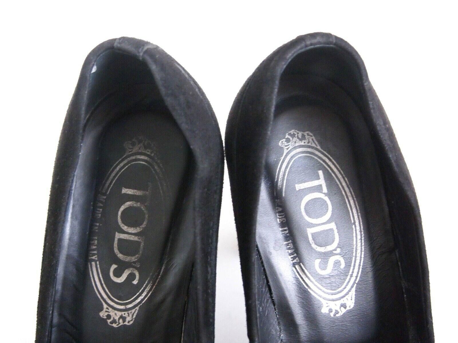 Tod's Tod's Heels Black Suede Womens Size US 7 EU 37 Size US 7 / IT 37 - 5 Thumbnail