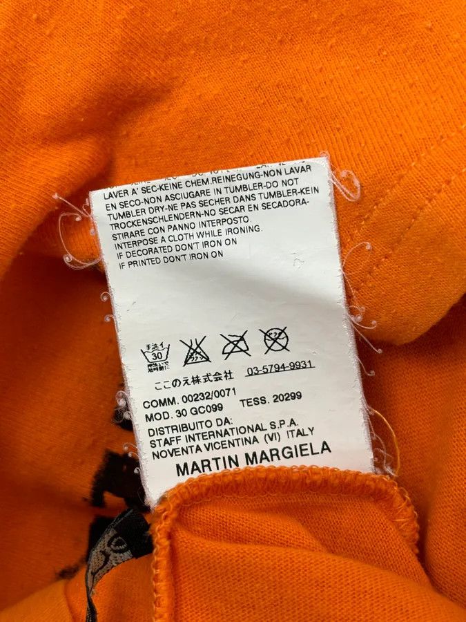 Maison Margiela SS2007 Maison Martin Margiela Poem V Neck Orange T-Shirt Size US M / EU 48-50 / 2 - 9 Thumbnail