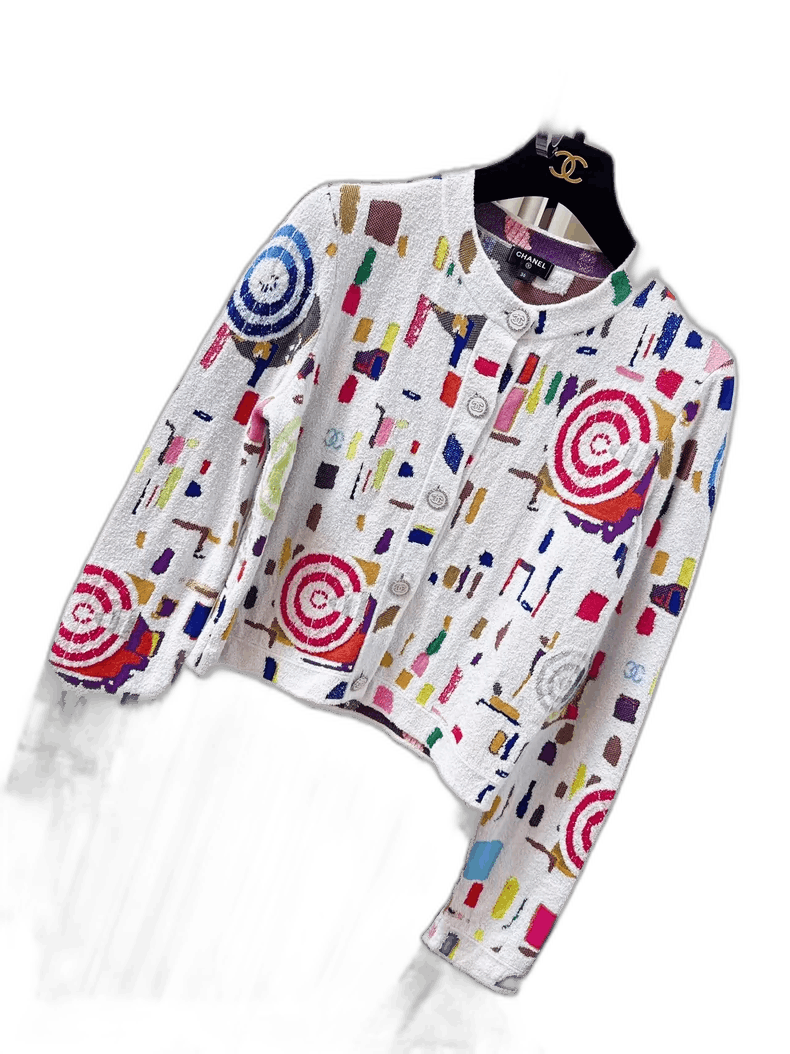 Chanel Chanel Colorful Patterned Cardigan Sweater Size S / US 4 / IT 40 - 1 Thumbnail