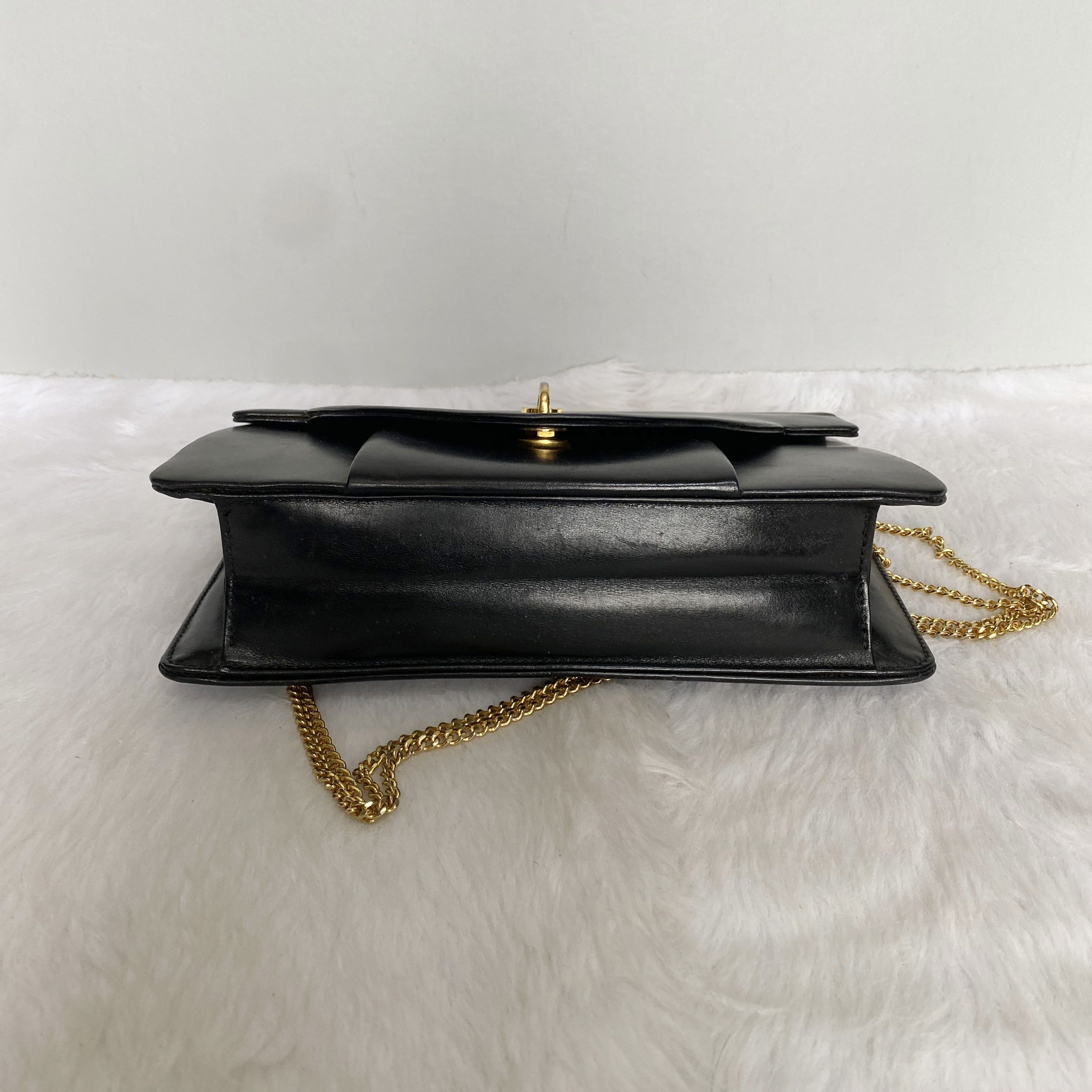 Dior × Vintage Vintage Black Chained Leather Shoulder Bag Size ONE SIZE - 5 Thumbnail