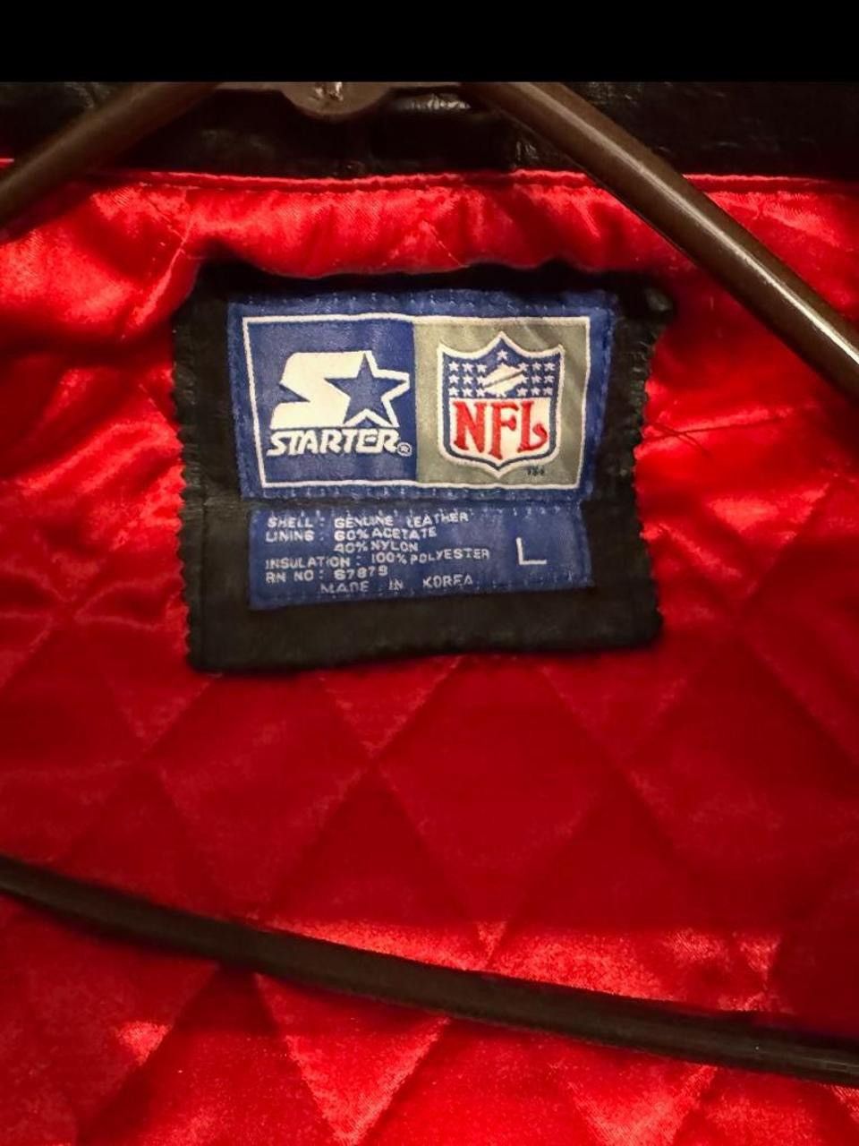 1990s Atlanta Falcons Leather Starter Jacket.