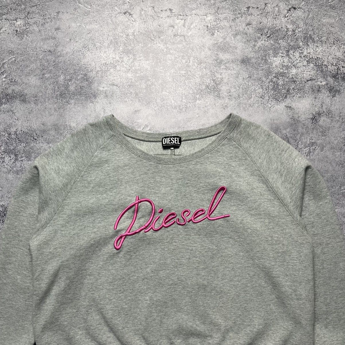 Diesel Vintage Diesel Big Central Logo Gray Sweatshirt Streetwear Size XL / US 12-14 / IT 48-50 - 2 Thumbnail