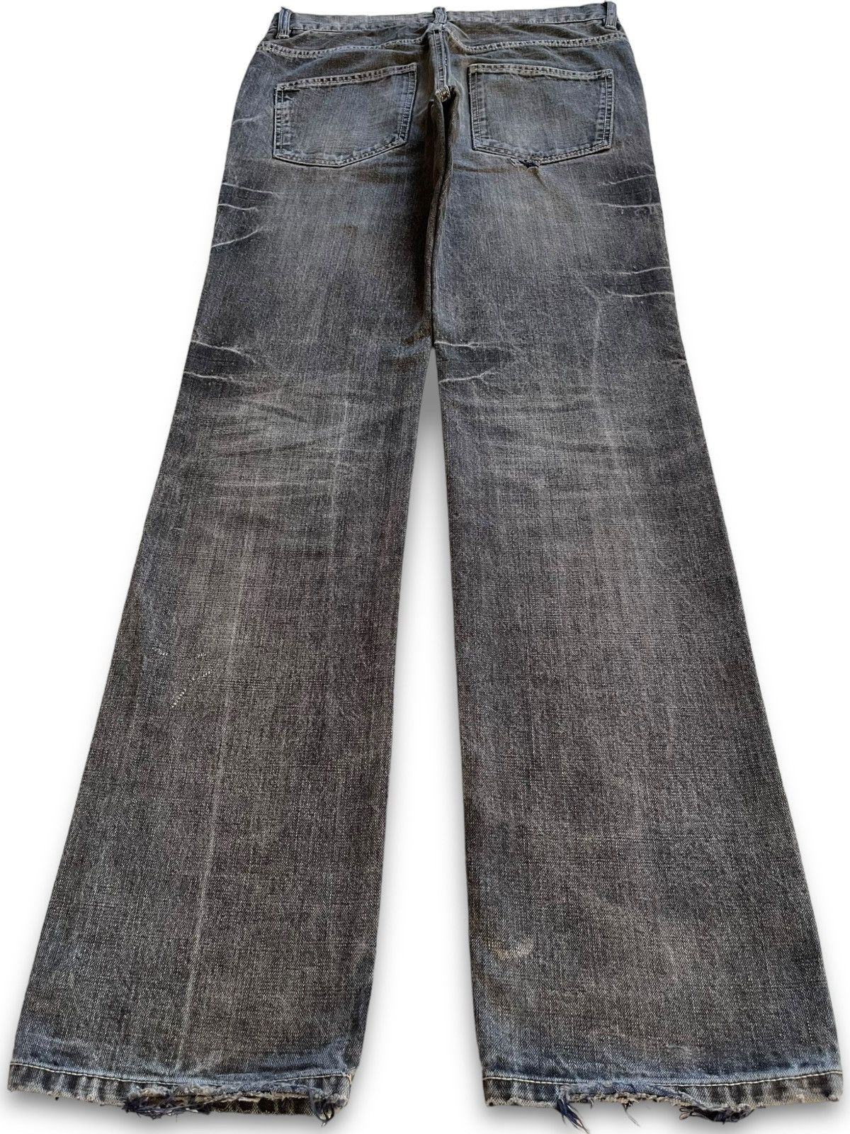 Japanese Brand Vintage Japanese Brand Faded Wash Distress Loose Style Jeans Size US 33 - 2 Thumbnail